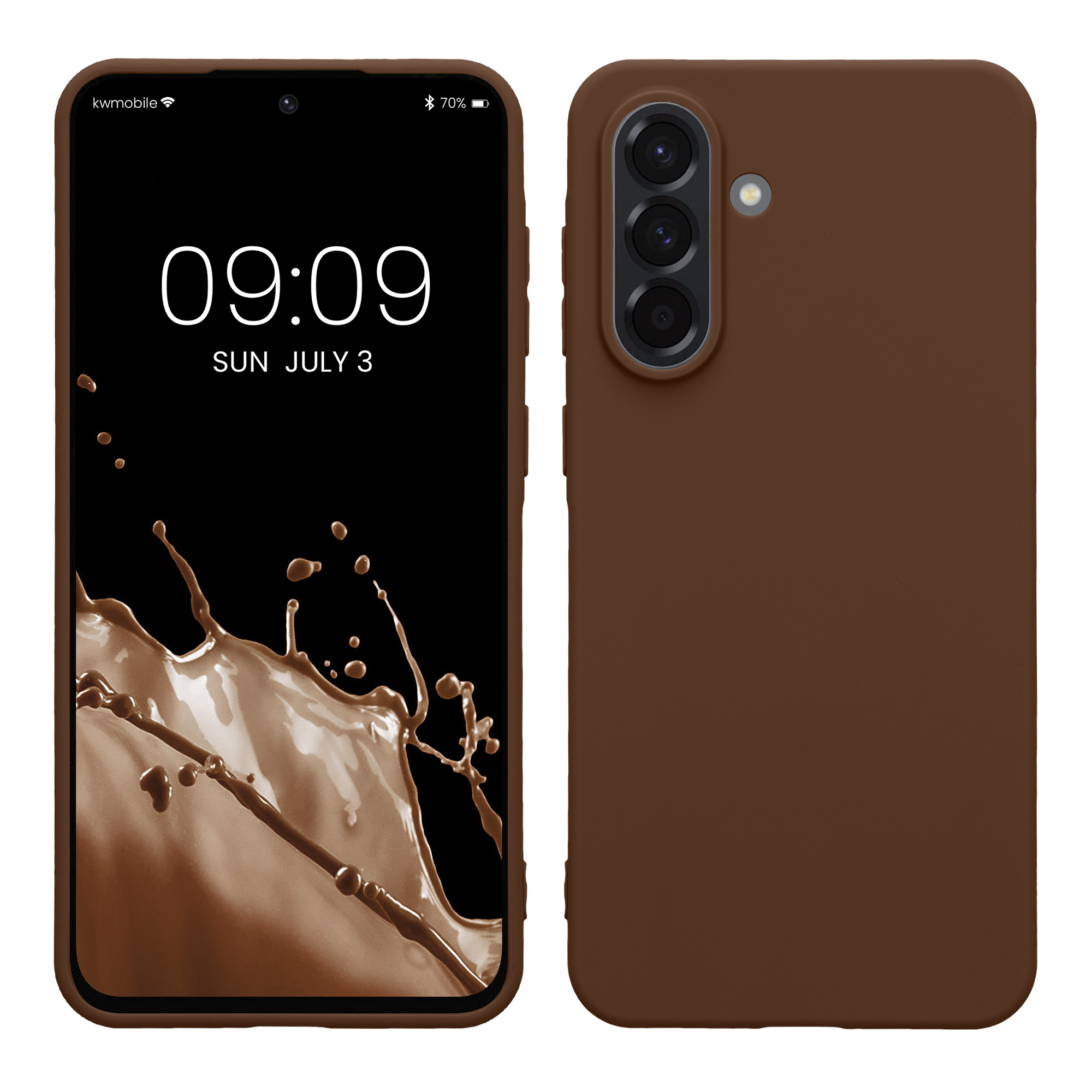 Pouzdro pro Samsung Galaxy A56 5G kwmobile TPU - čokoládová
