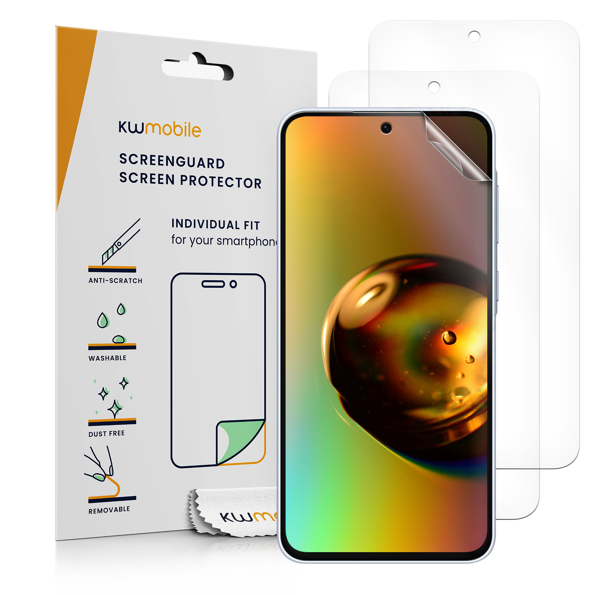 Ochranná fólie Samsung Galaxy A56 5G kwmobile 3 ks ultra čirá transparentní