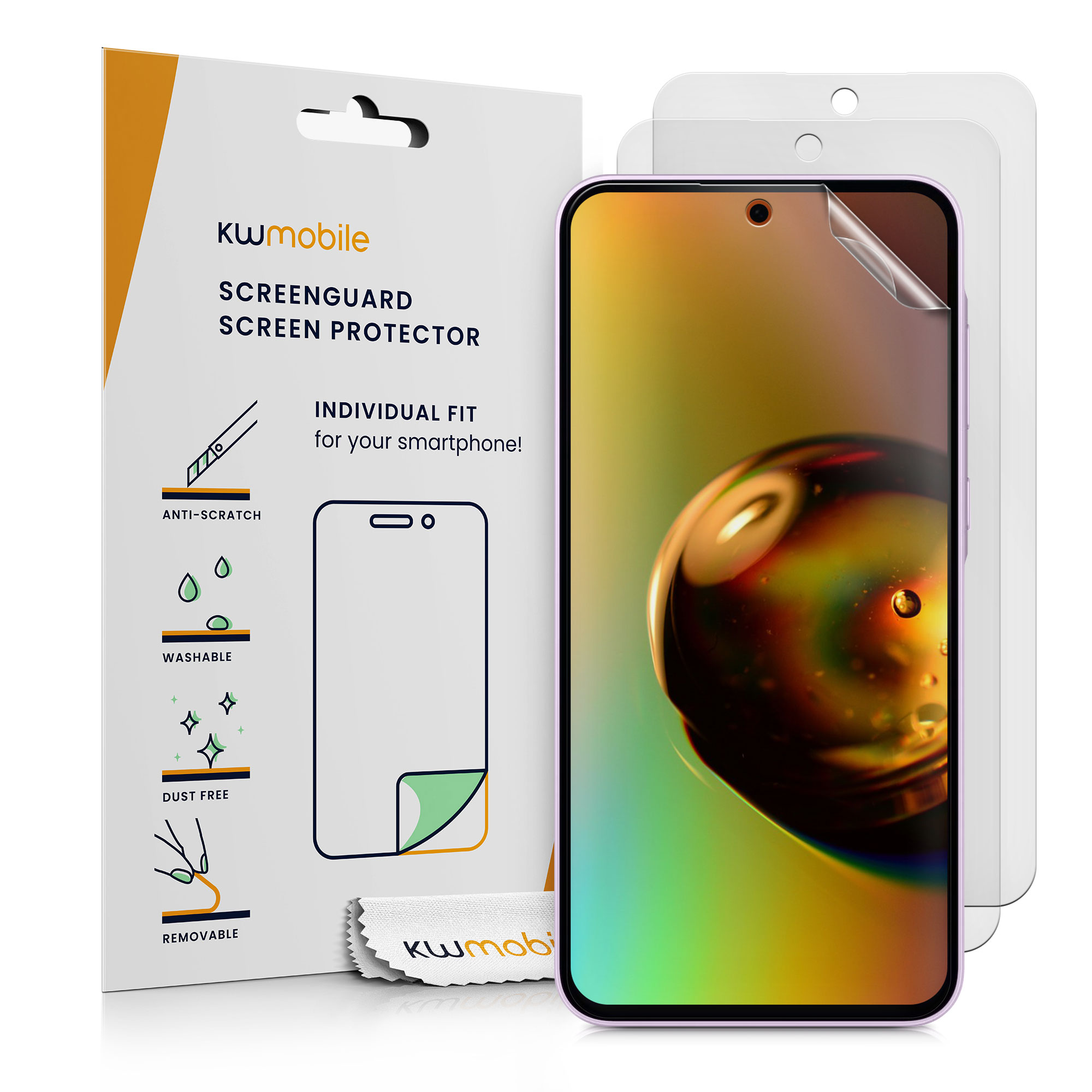 Ochranná fólie Samsung Galaxy A56 5G kwmobile 3 ks anti-fingerprint matná