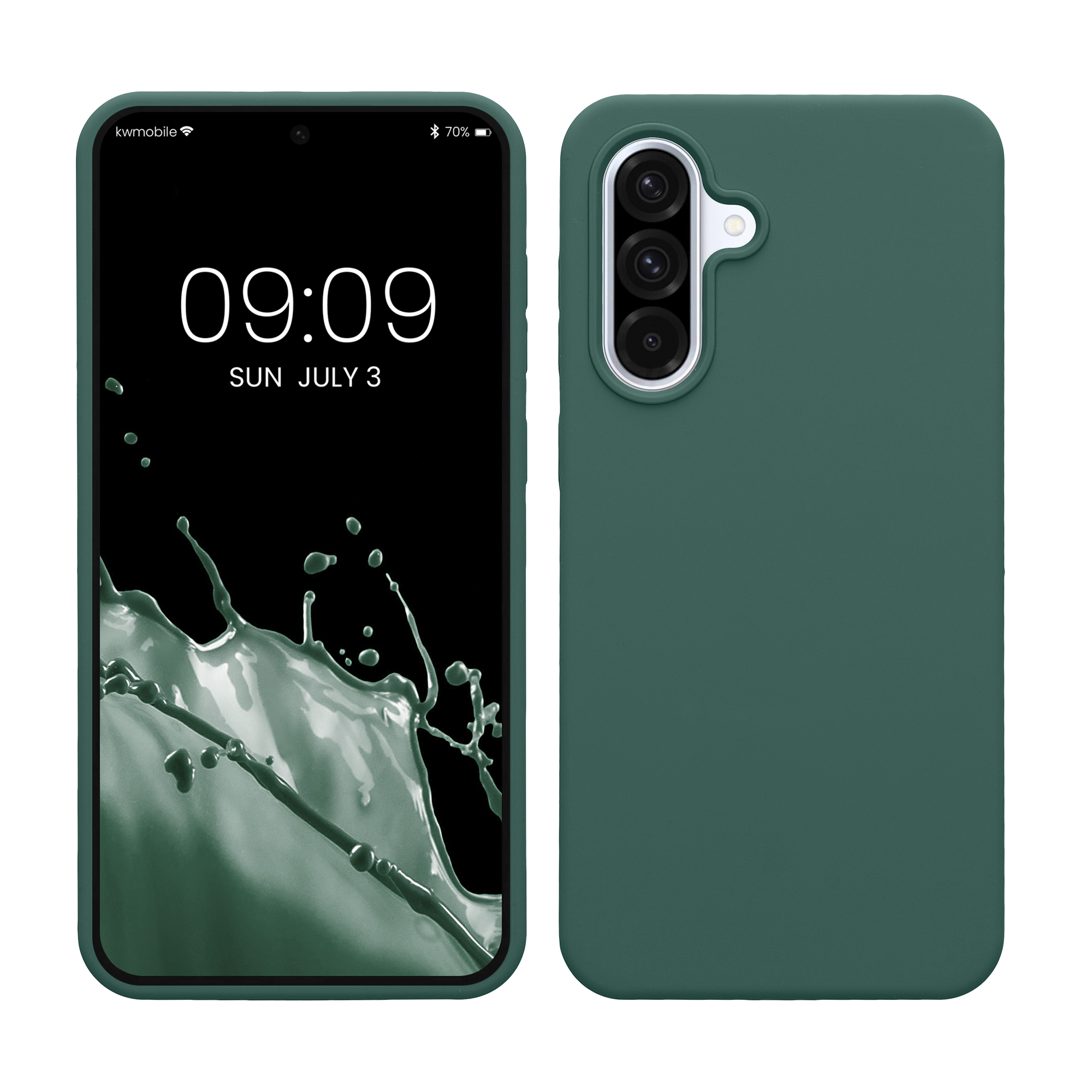 Kryt na mobil Samsung Galaxy A36 5G kwmobile TPU Lesní zelená