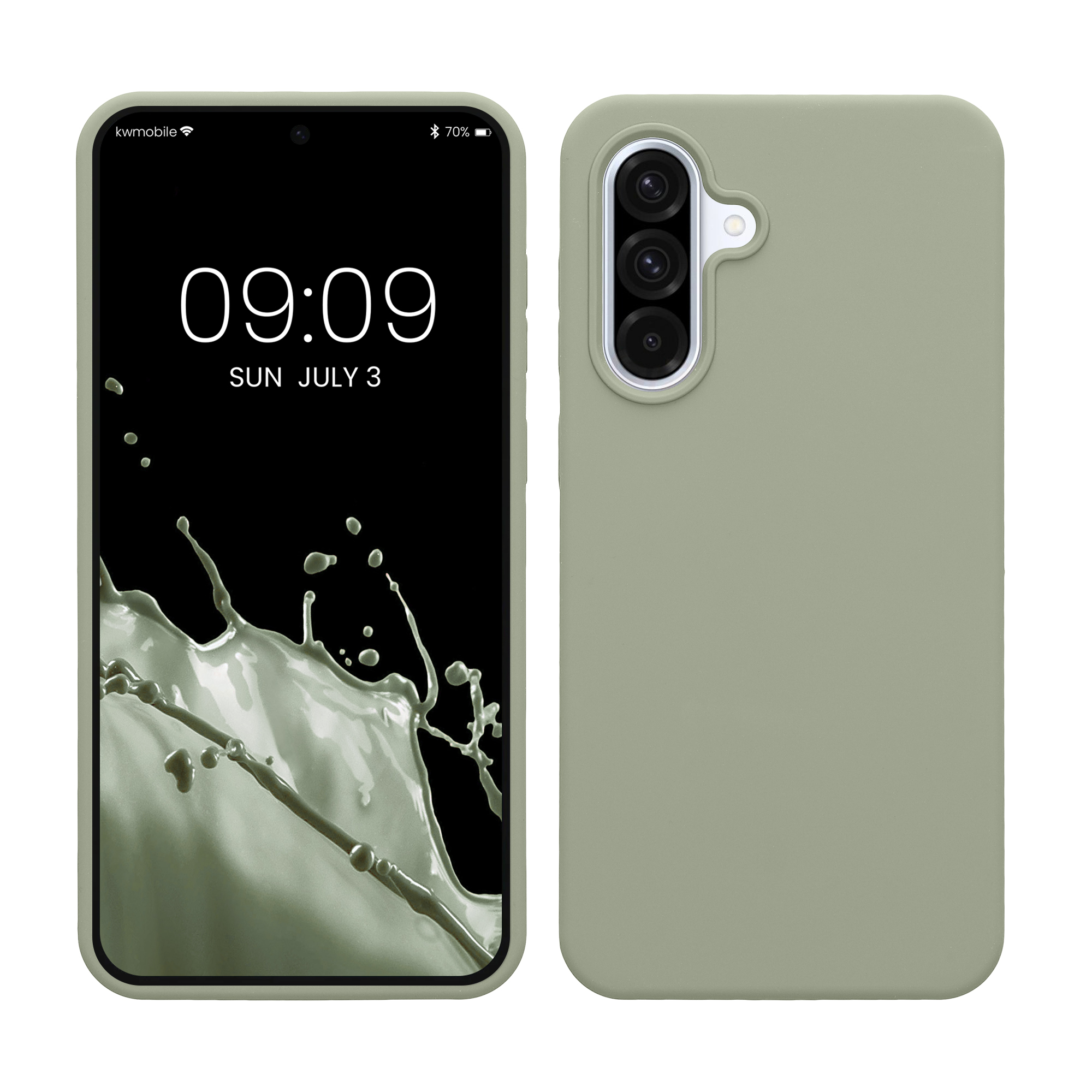 Kryt na mobil Samsung Galaxy A36 5G kwmobile TPU šedozelený
