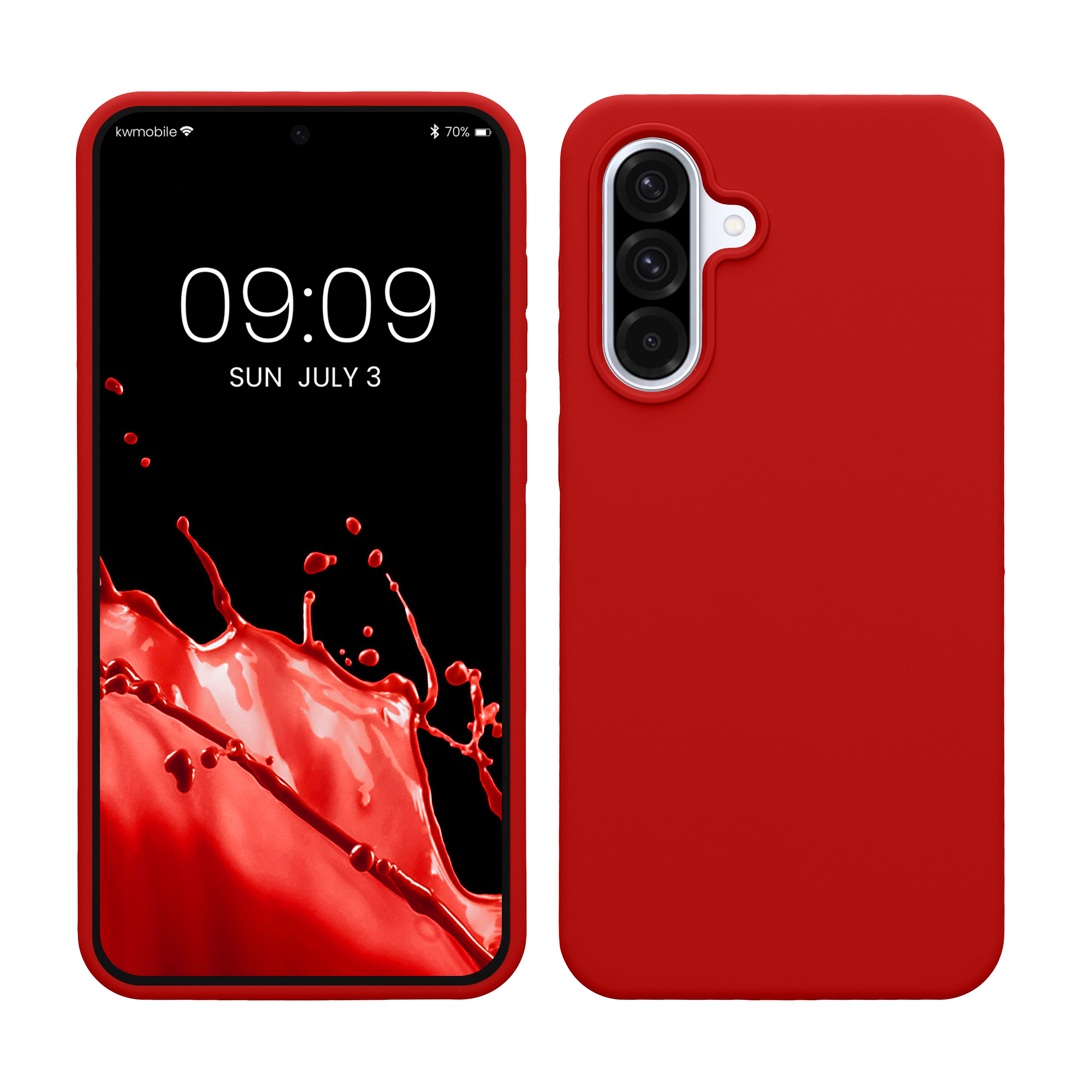 Pouzdro pro Samsung Galaxy A36 5G kwmobile silikonové - klasická červená