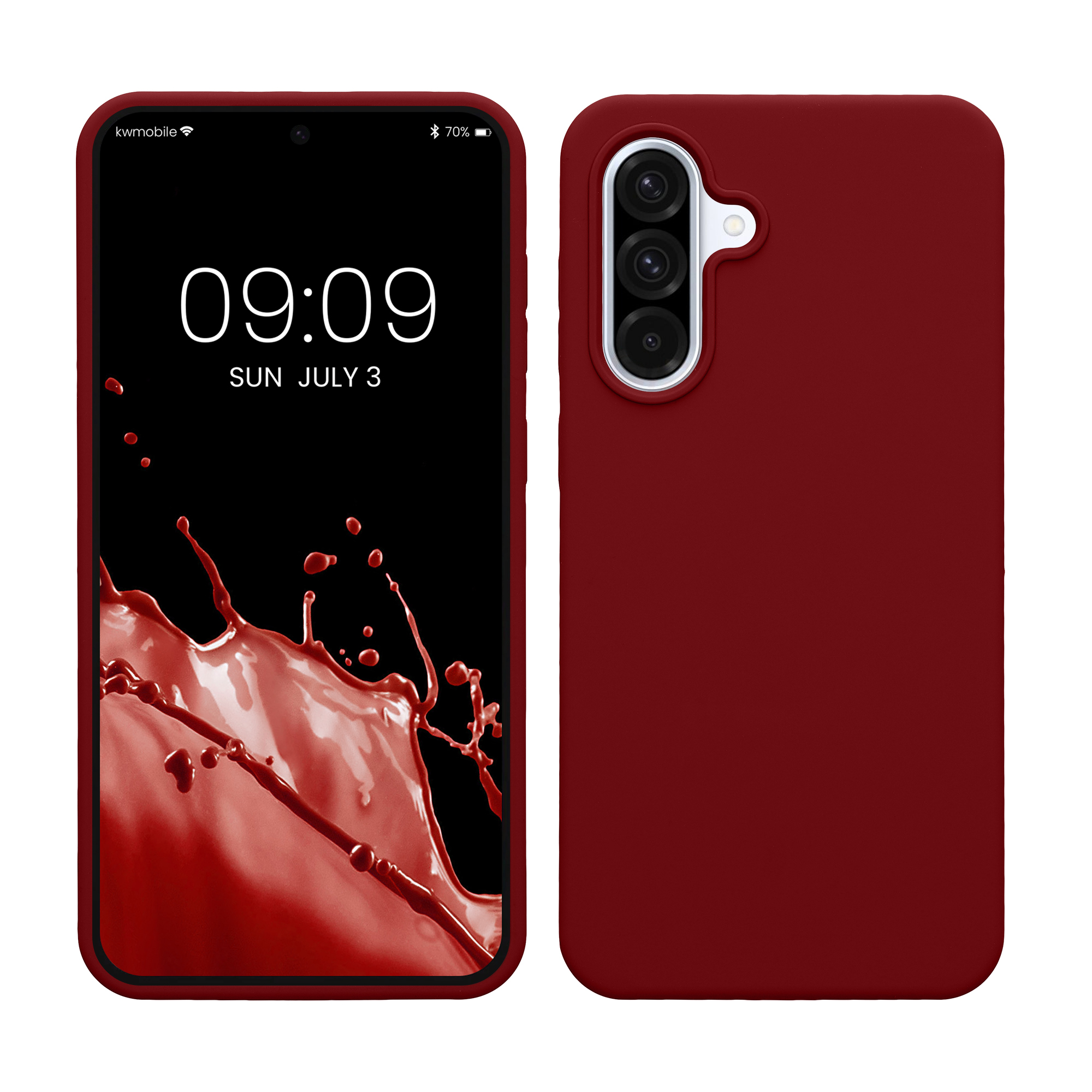Pouzdro pro Samsung Galaxy A36 5G kwmobile silikonové - rebarborová červená