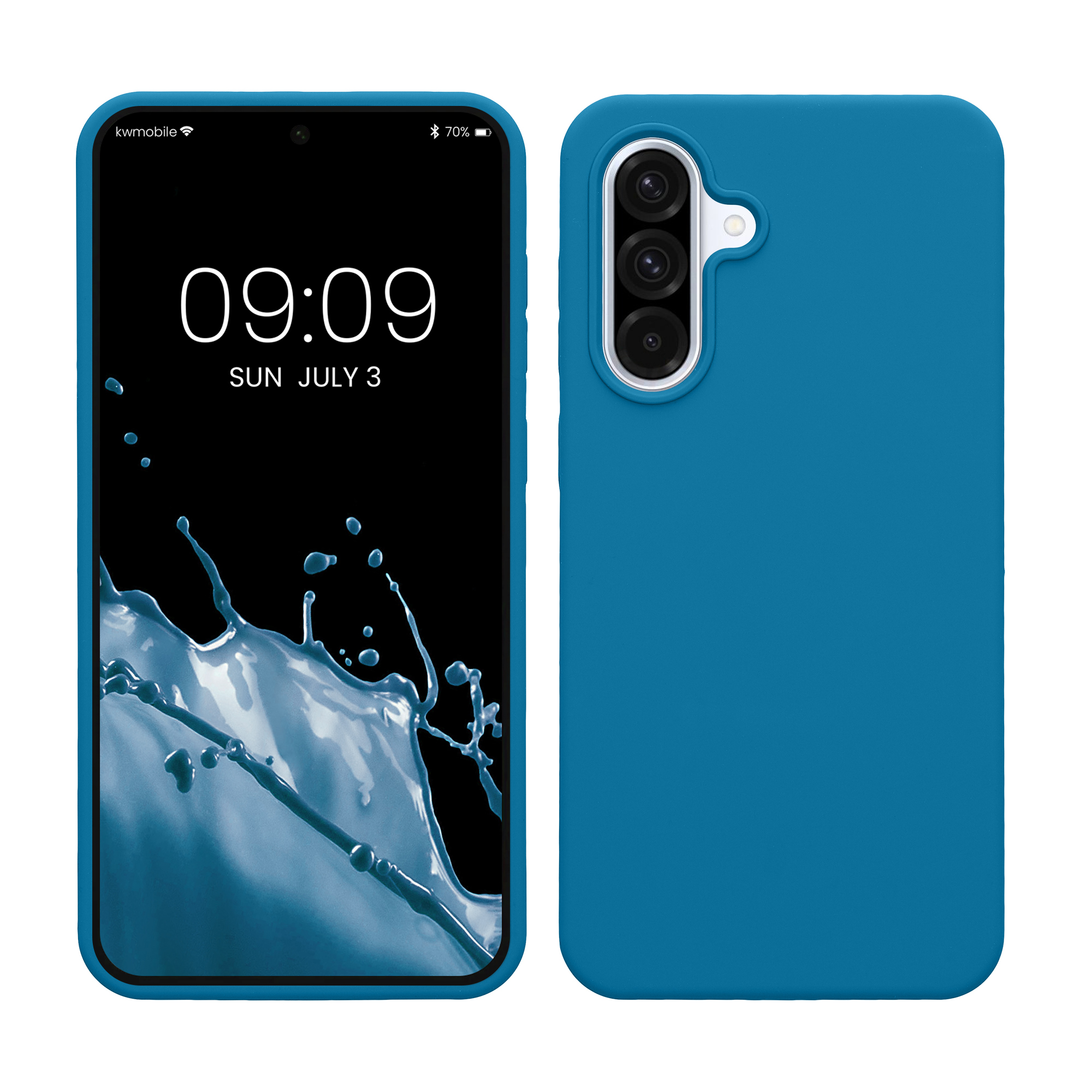 Pouzdro pro Samsung Galaxy A36 5G kwmobile silikonové - karibská modrá