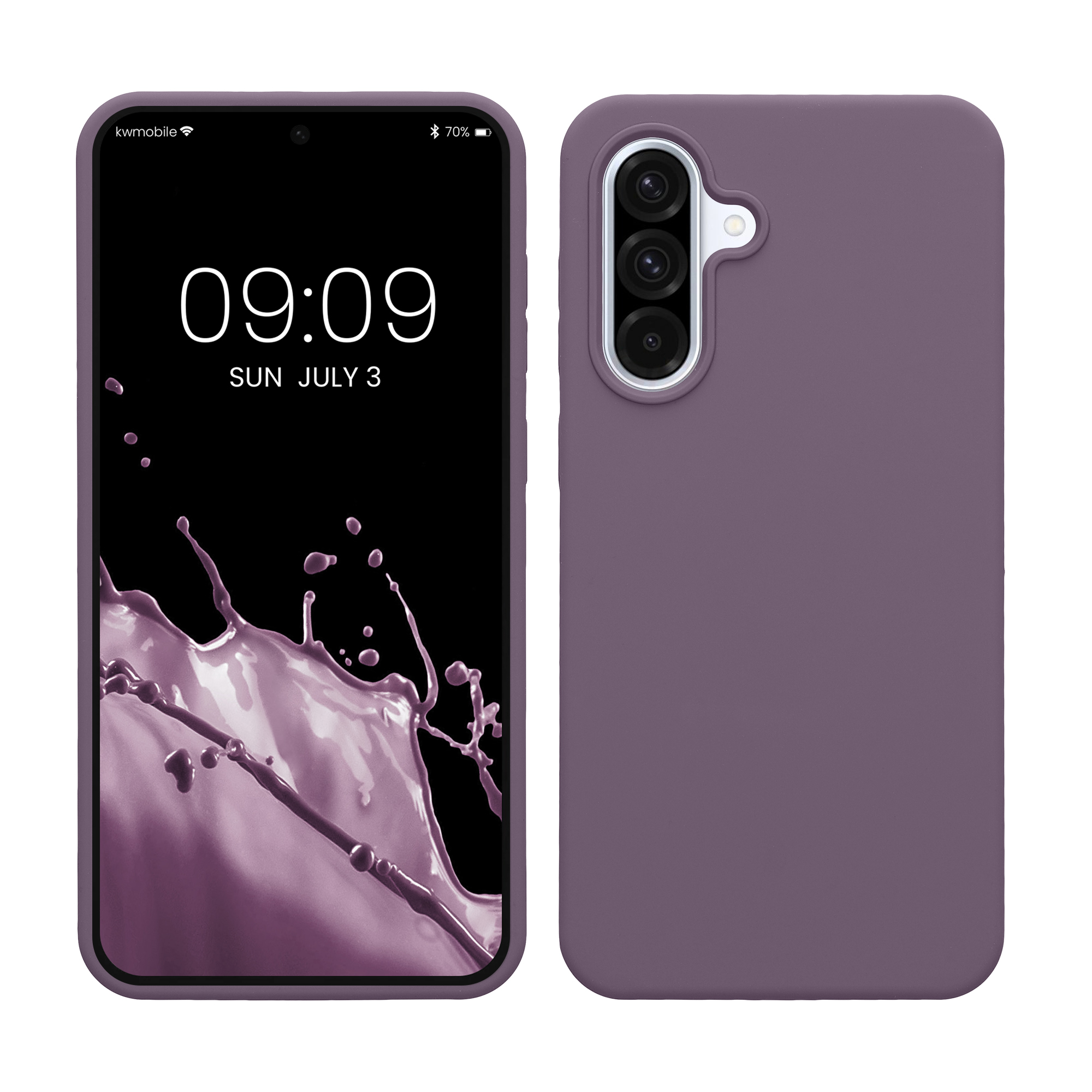 Pouzdro pro Samsung Galaxy A36 5G kwmobile silikonové - pastelová kosatcová