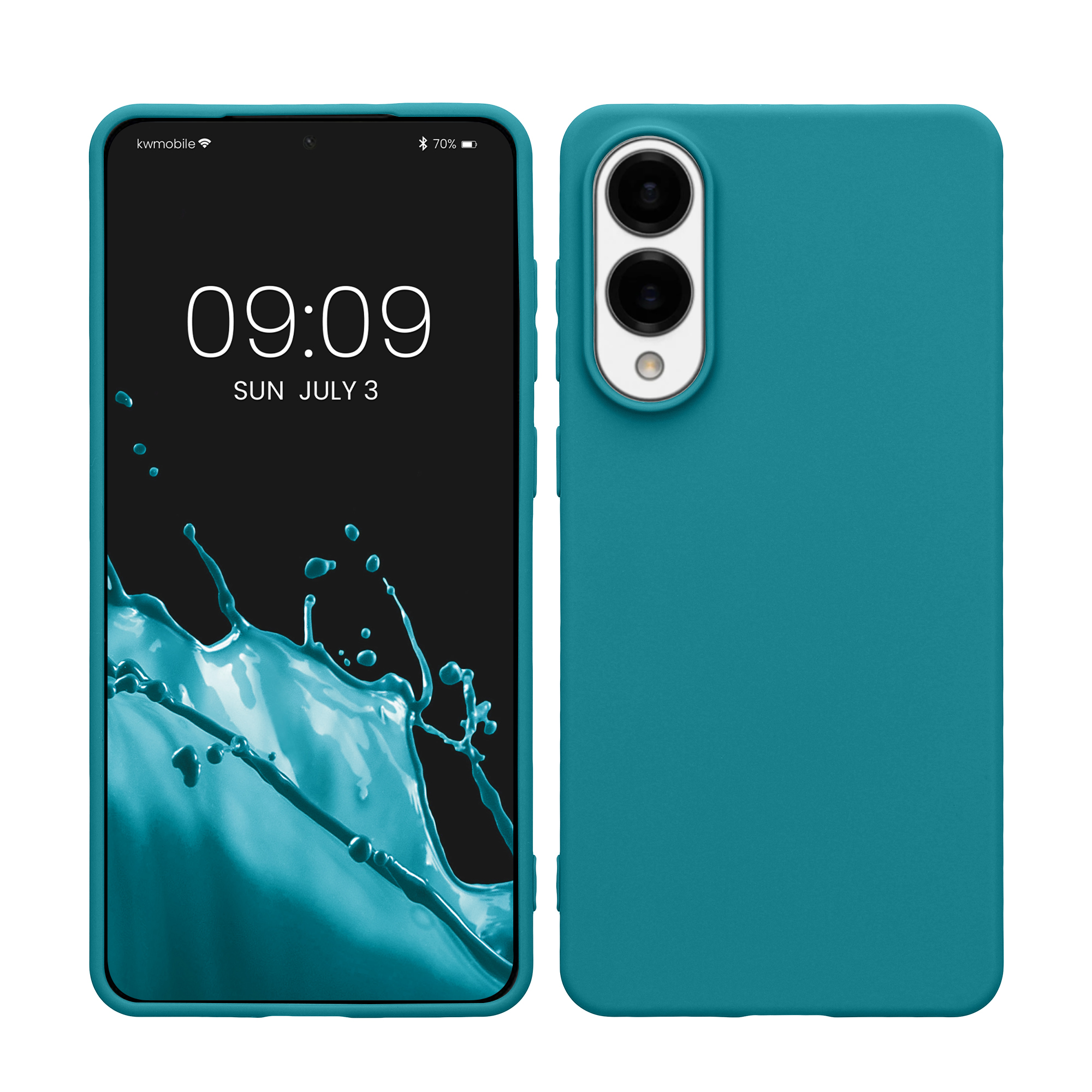 Kryt na mobil Samsung Galaxy S25 Edge kwmobile matná petrolejová Teal Matte