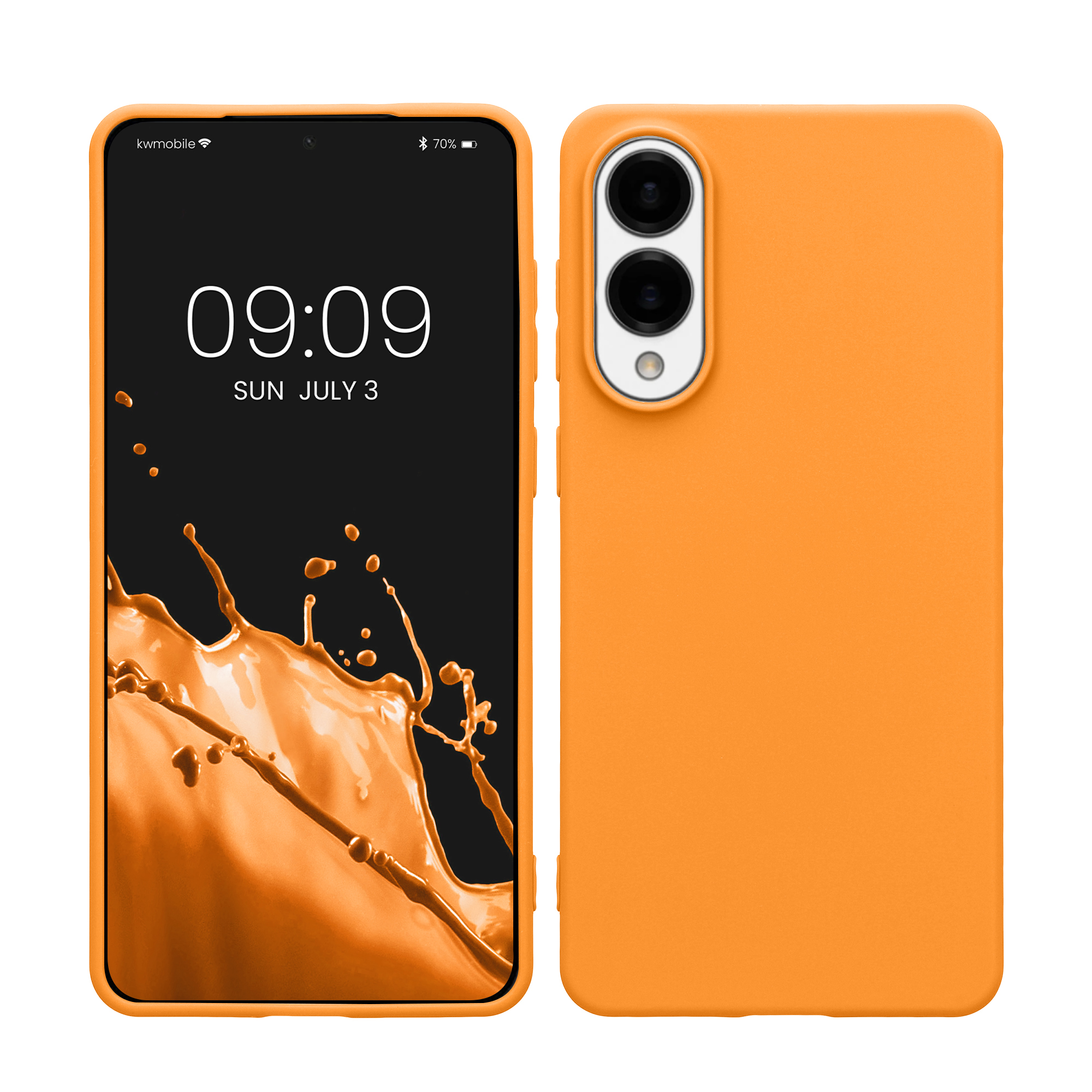 Kryt na mobil Samsung Galaxy S25 Edge kwmobile oranžová Fruity Orange