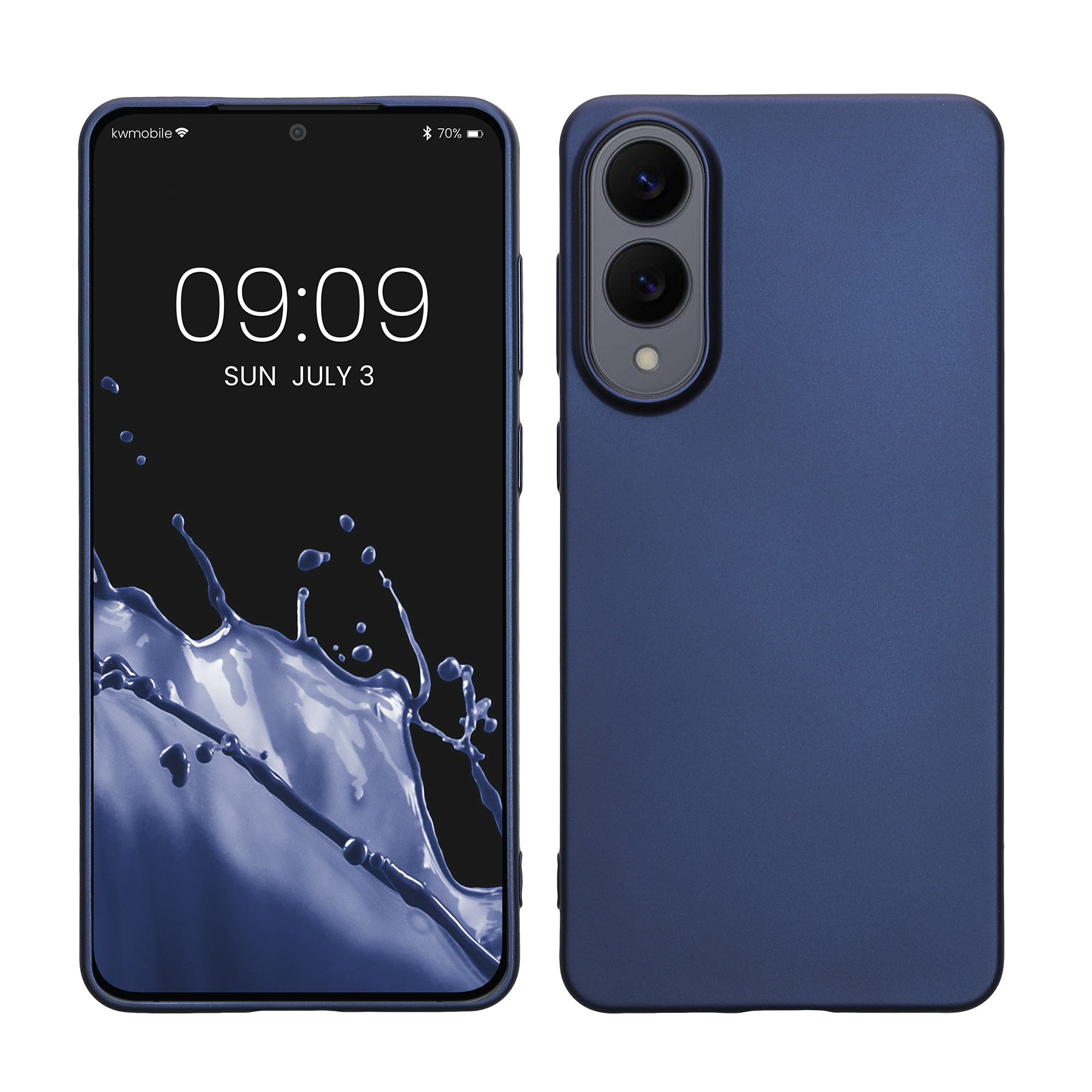 Kryt na mobil Samsung Galaxy S25 Edge kwmobile metalická modrá