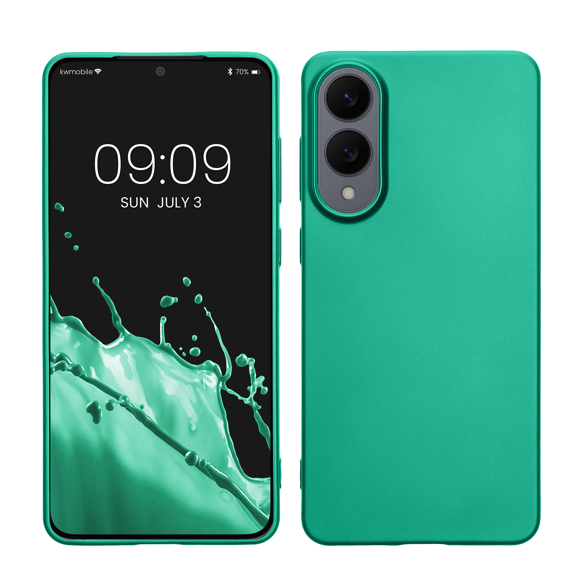 Metalický kryt Samsung Galaxy S25 Edge kwmobile tmavě metalická zelená