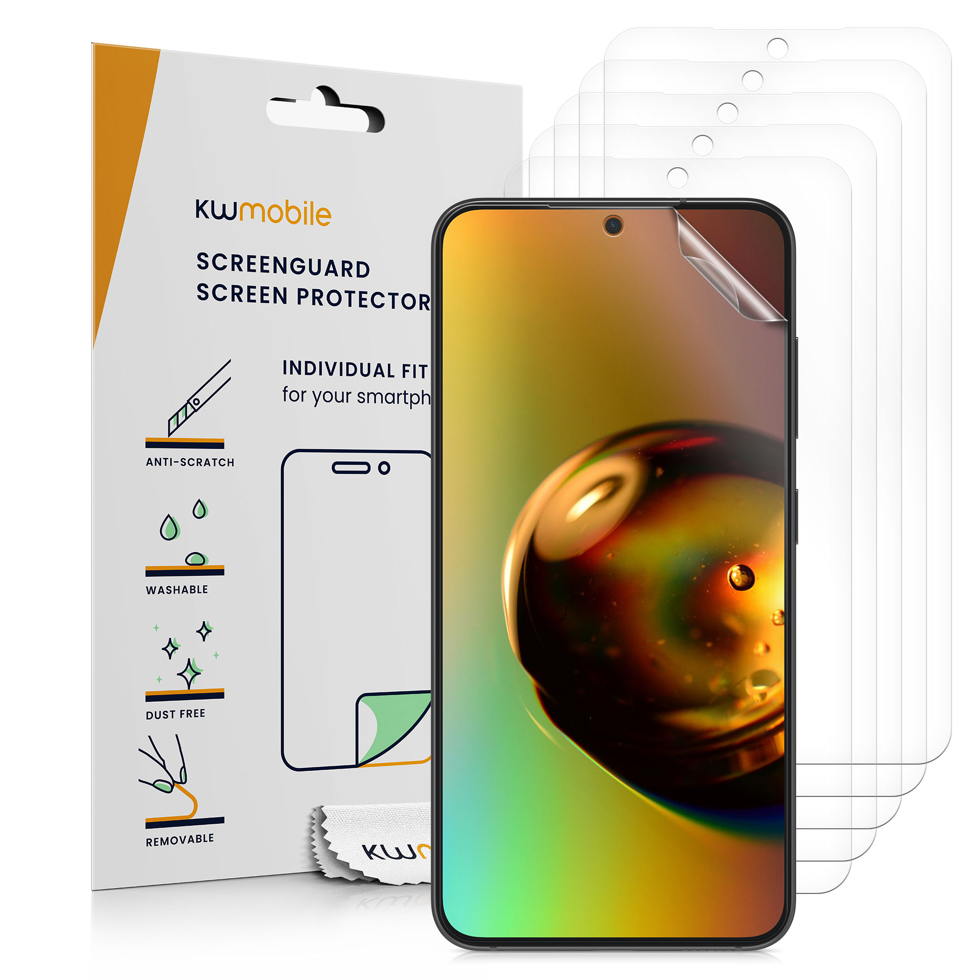 Ochranná fólie Samsung Galaxy S25 Edge kwmobile 6 ks transparentní