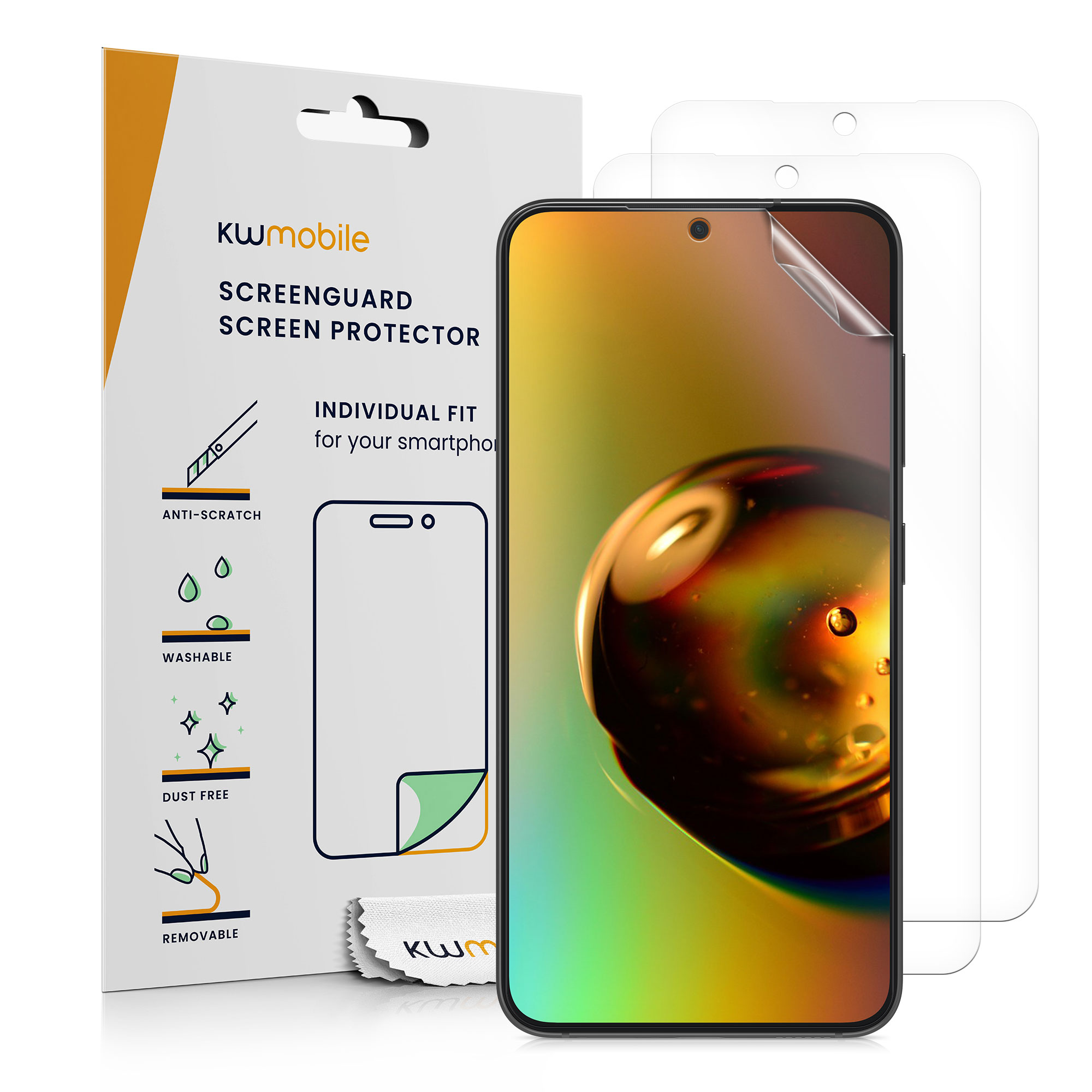 Ochranná fólie Samsung Galaxy S25 Edge kwmobile 3 ks transparentní