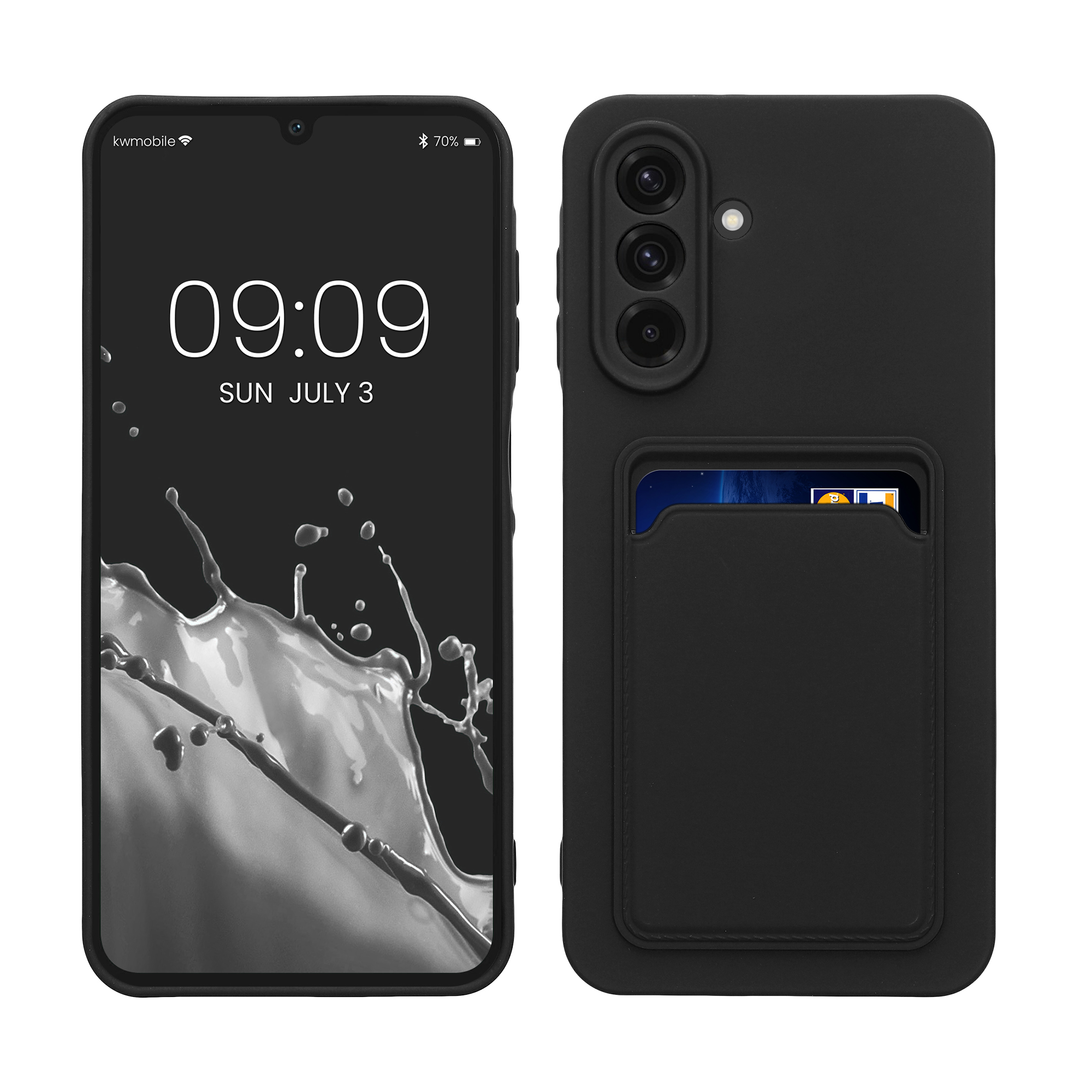 Kryt na mobil Samsung Galaxy A26 5G kwmobile TPU s přihrádkou na kartu Černá