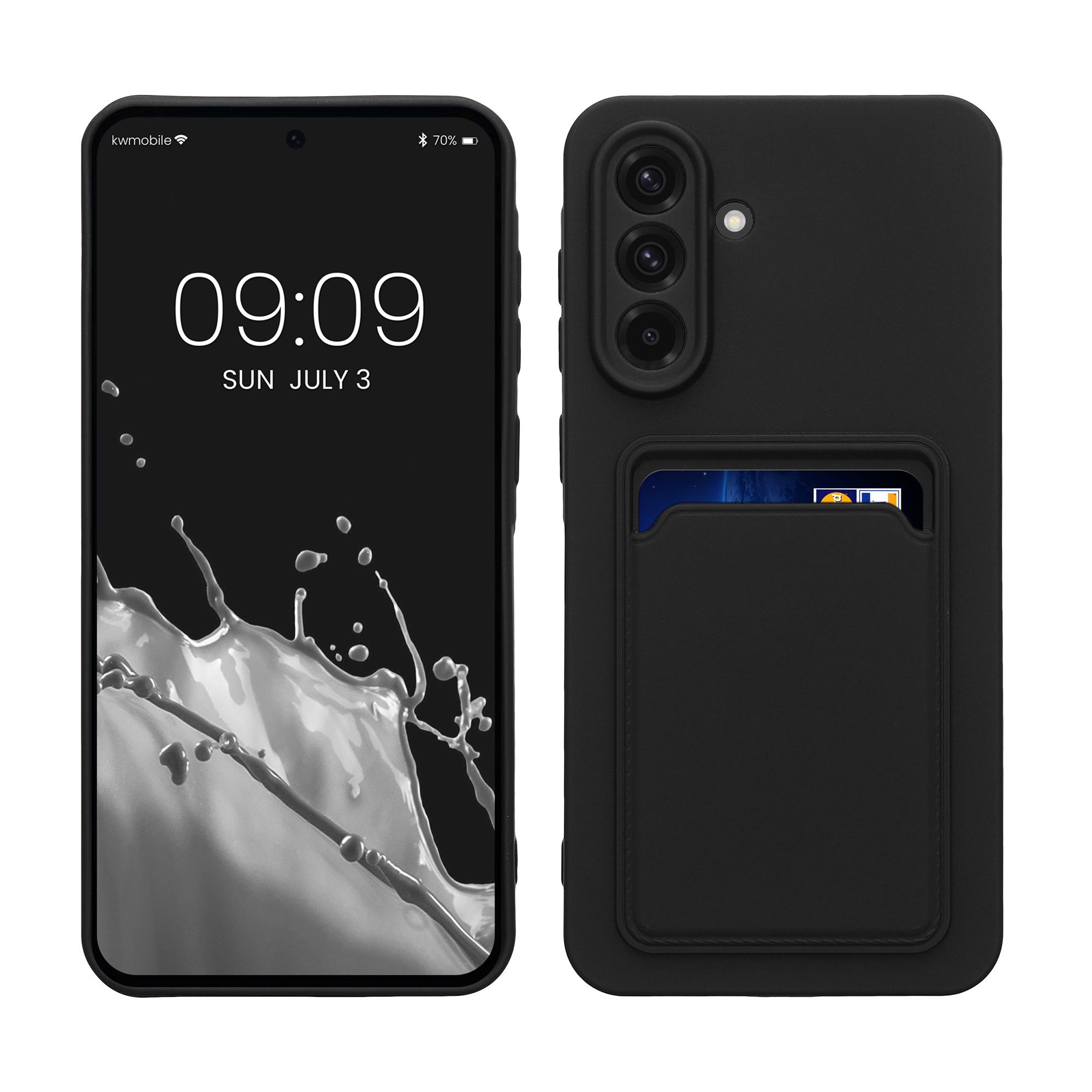 Kryt na mobil Samsung Galaxy A36 5G kwmobile Card Holder černý