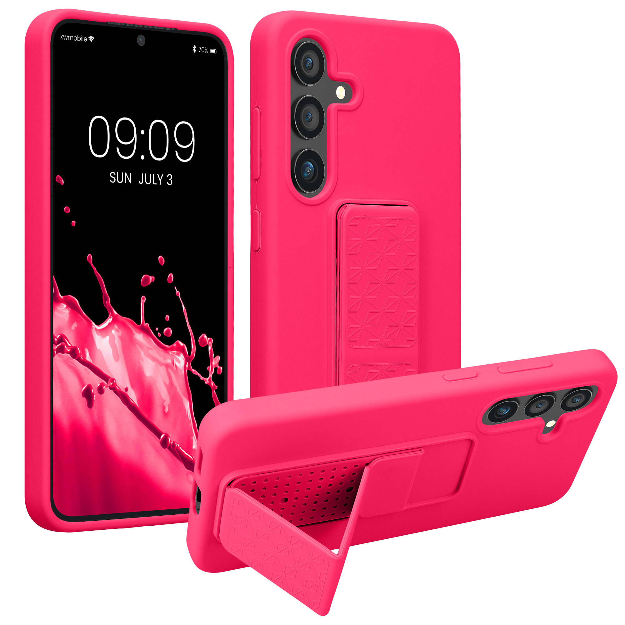 Kryt na mobil Galaxy S24 kwmobile poutko neonově růžová