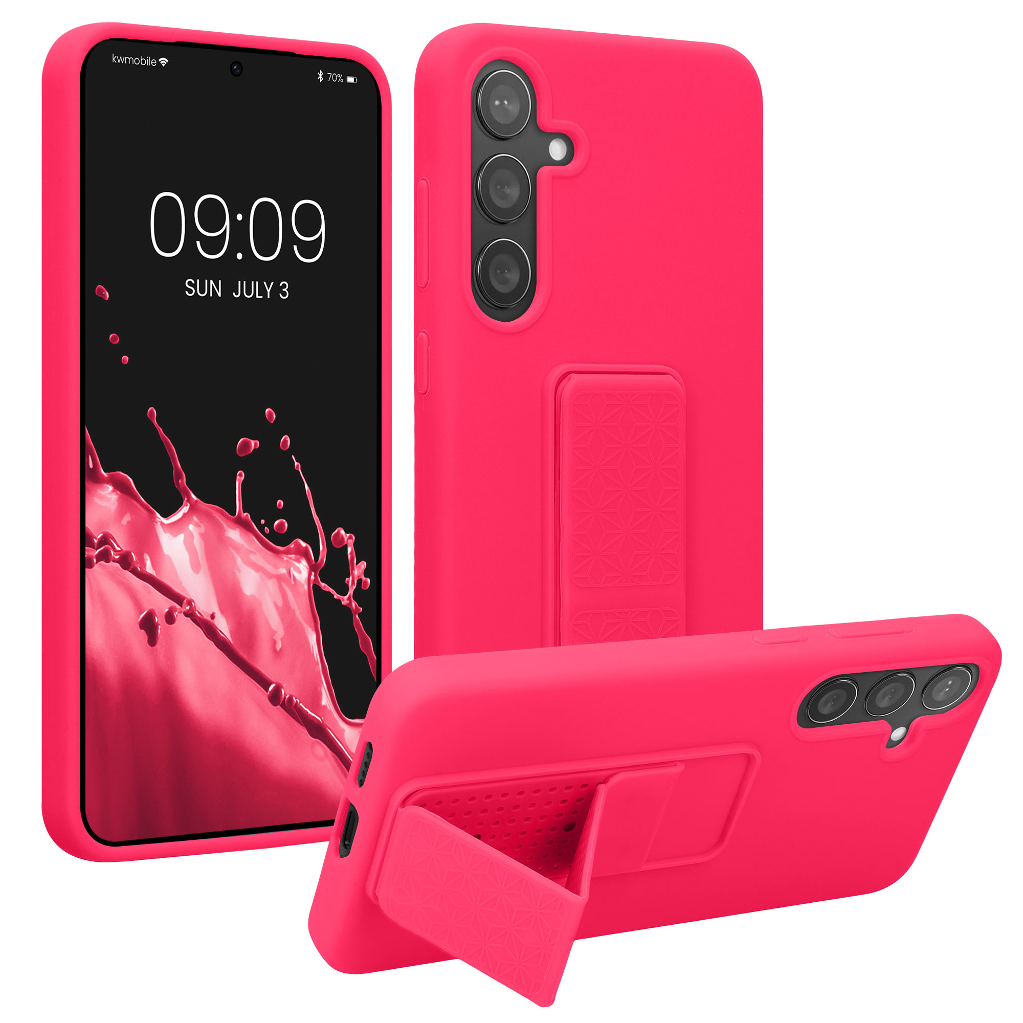 Kryt s poutkem Samsung Galaxy S24 Plus kwmobile neonově růžová