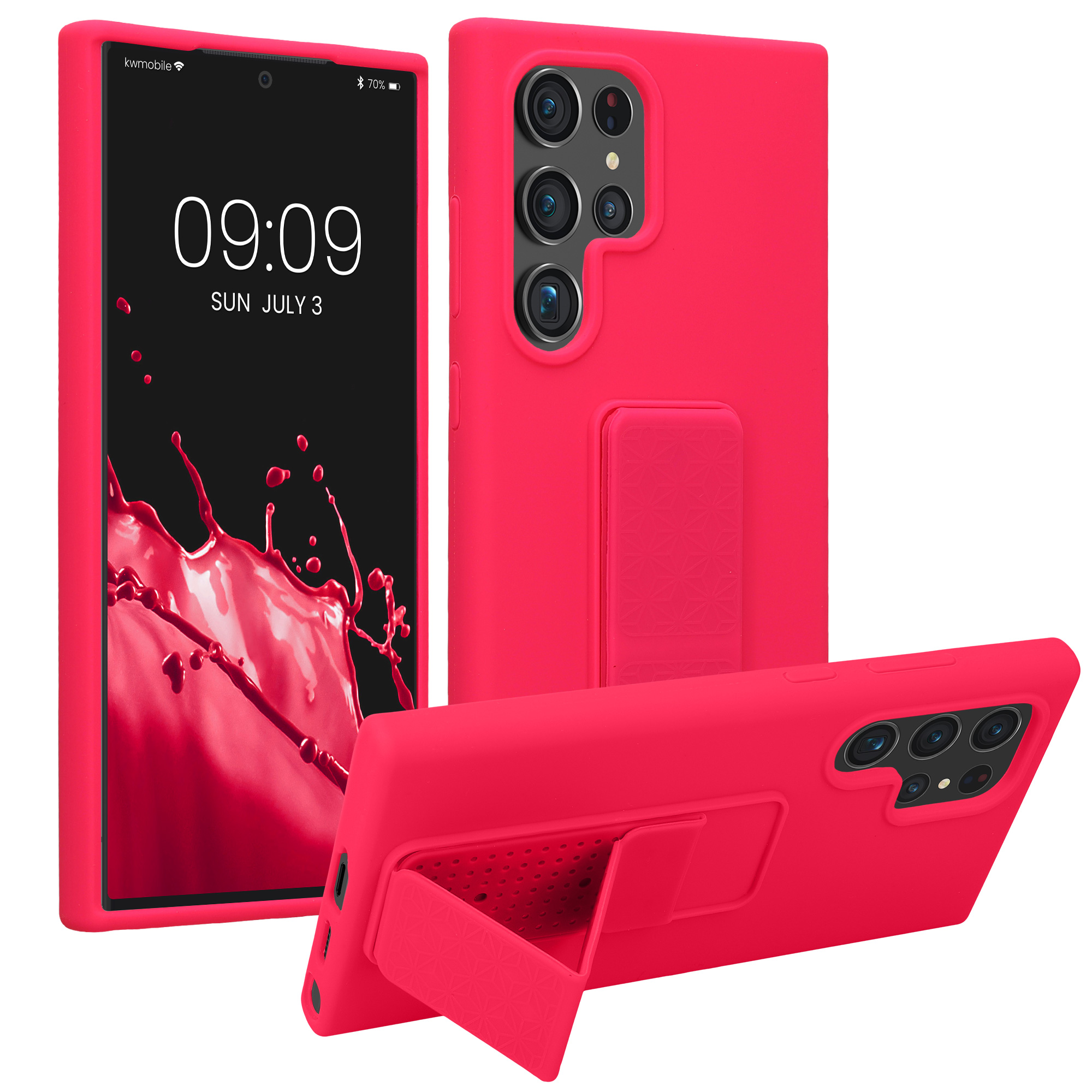 Kryt s poutkem Samsung Galaxy S24 Ultra kwmobile neonově růžová