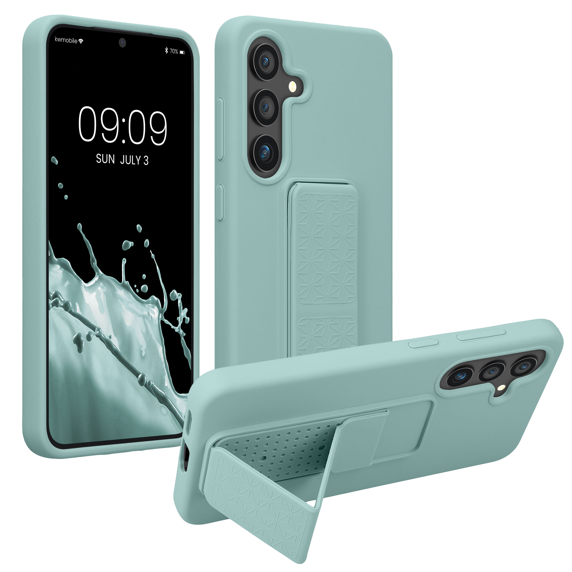 Kryt s poutkem Samsung Galaxy S25 kwmobile mintová