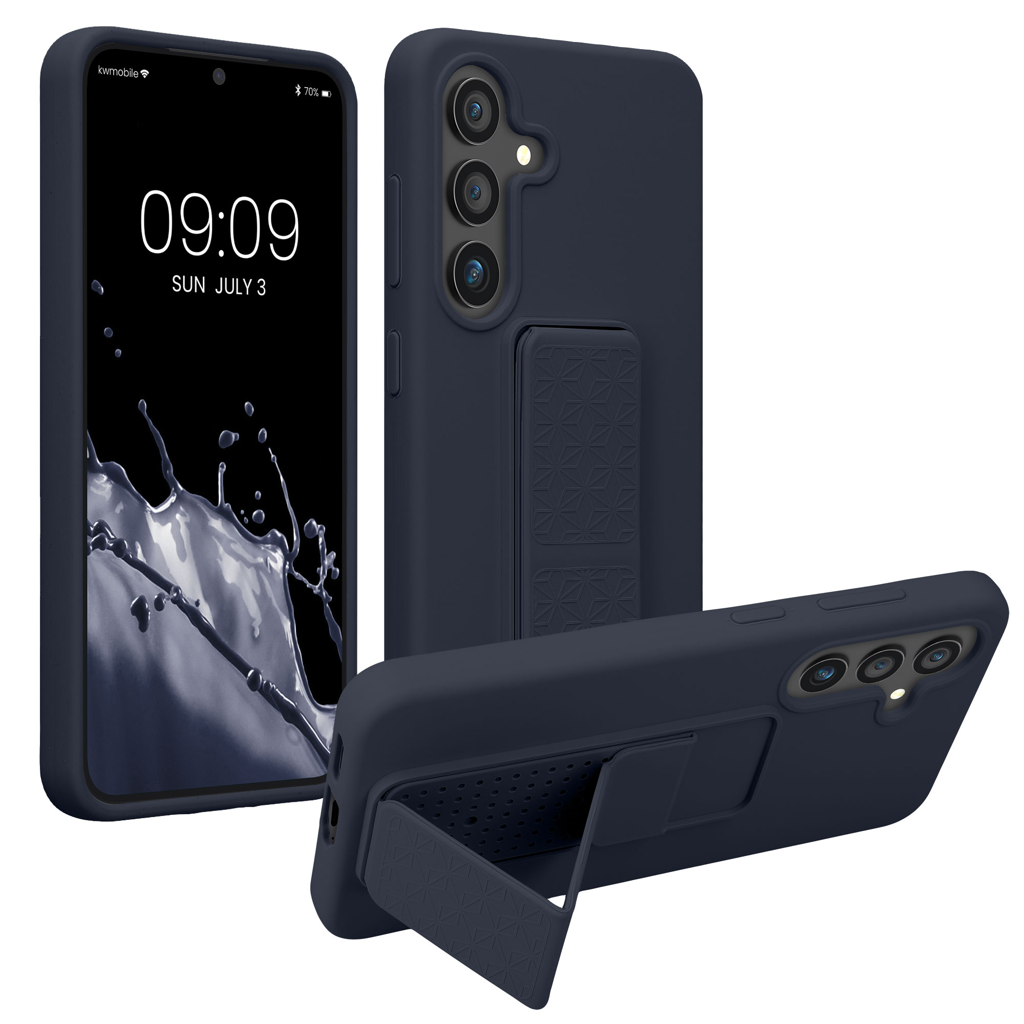 Kryt s poutkem Samsung Galaxy S25 kwmobile borůvkově modrá
