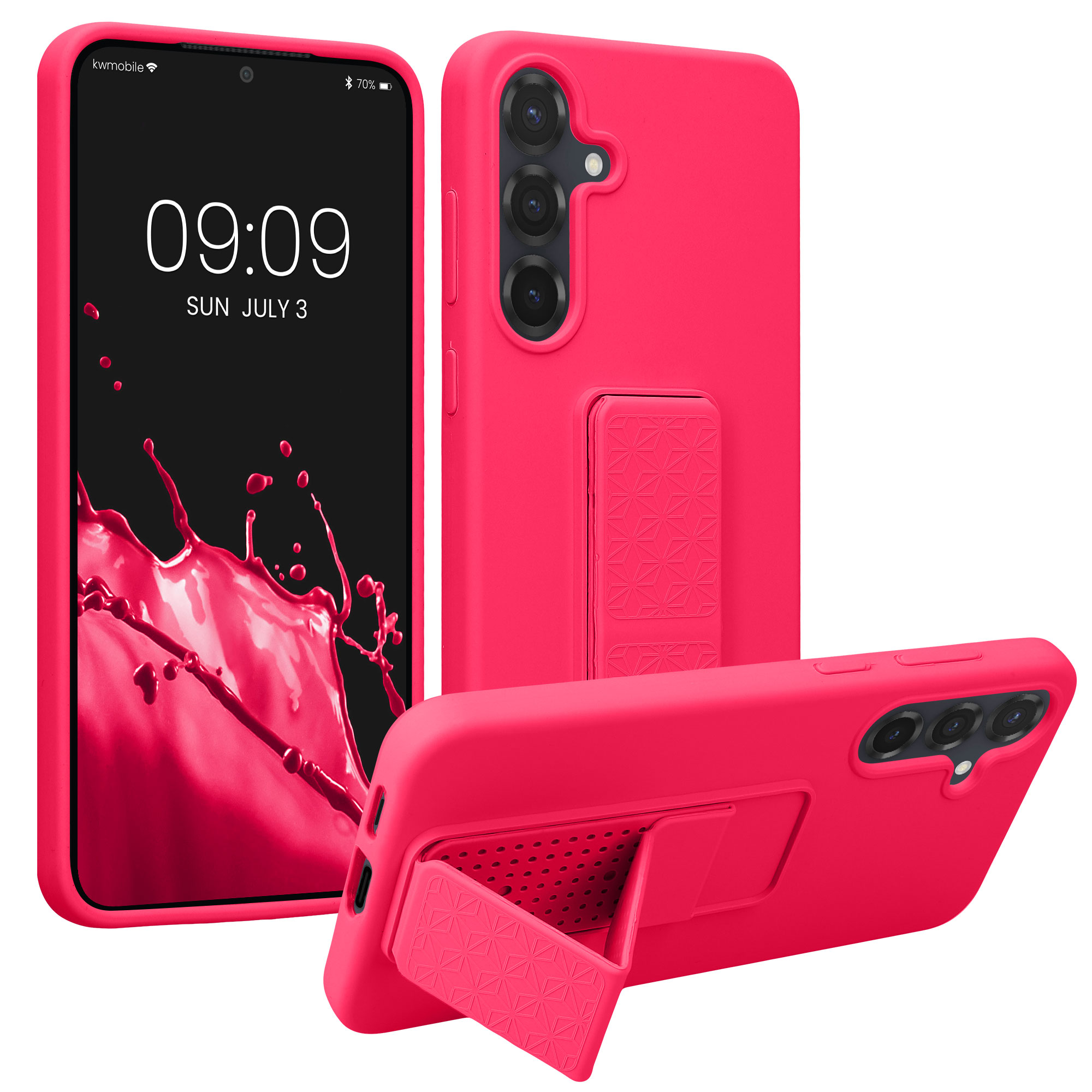 Crossbody kryt na mobil Samsung Galaxy S25 Plus kwmobile neonově růžová