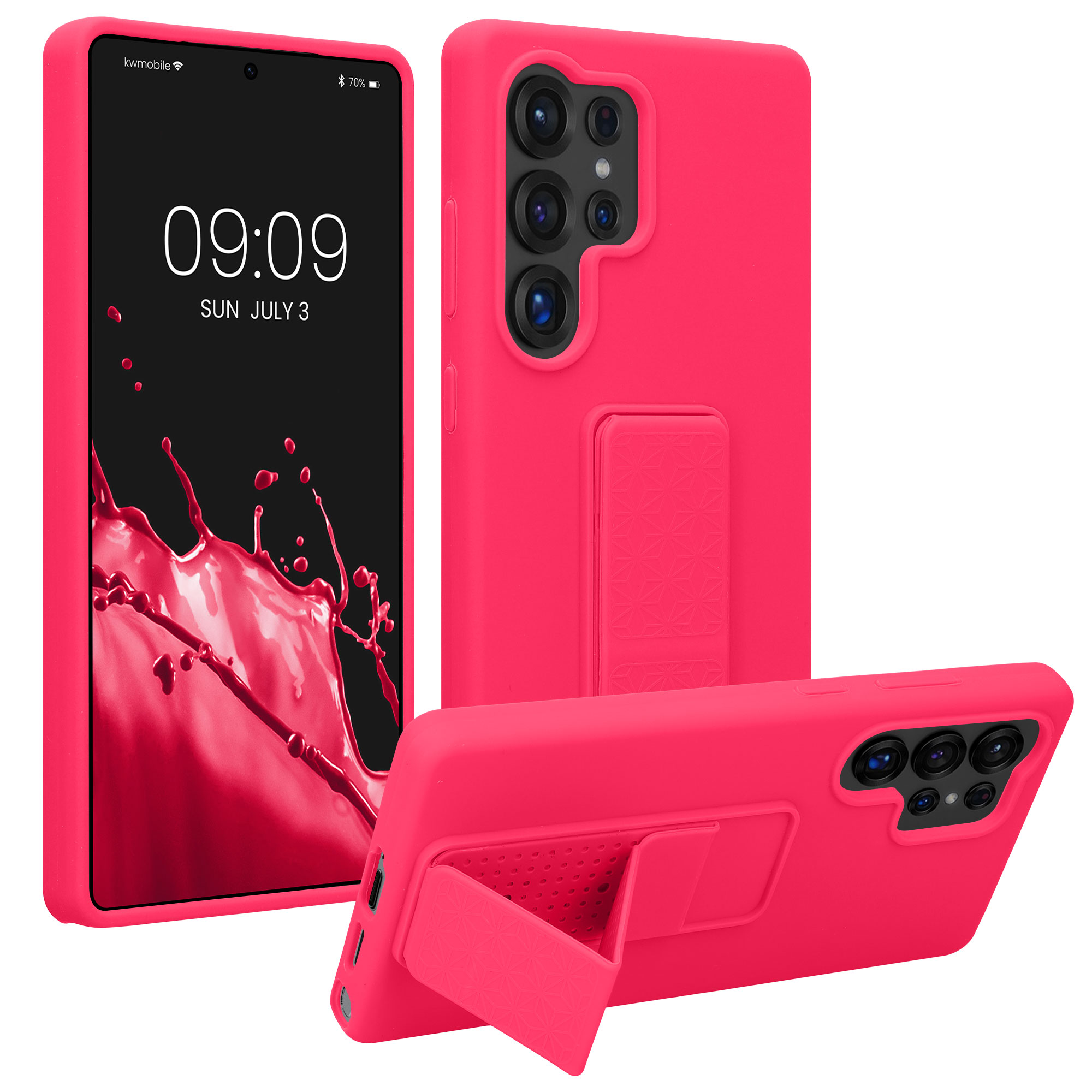 Crossbody kryt na mobil Samsung Galaxy S25 Ultra kwmobile neonově růžová