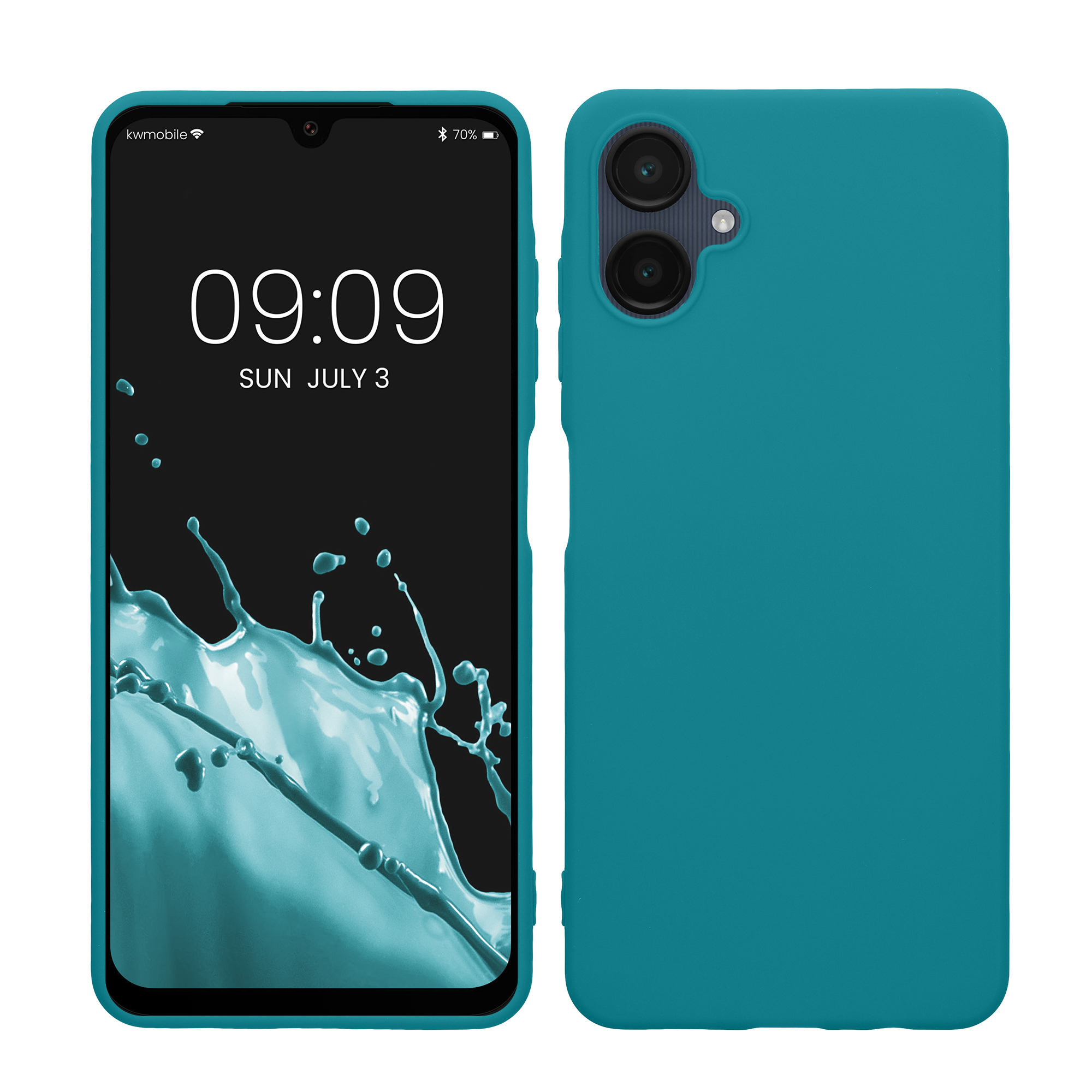 Kryt na mobil Samsung Galaxy A06 kwmobile TPU matně petrolejový