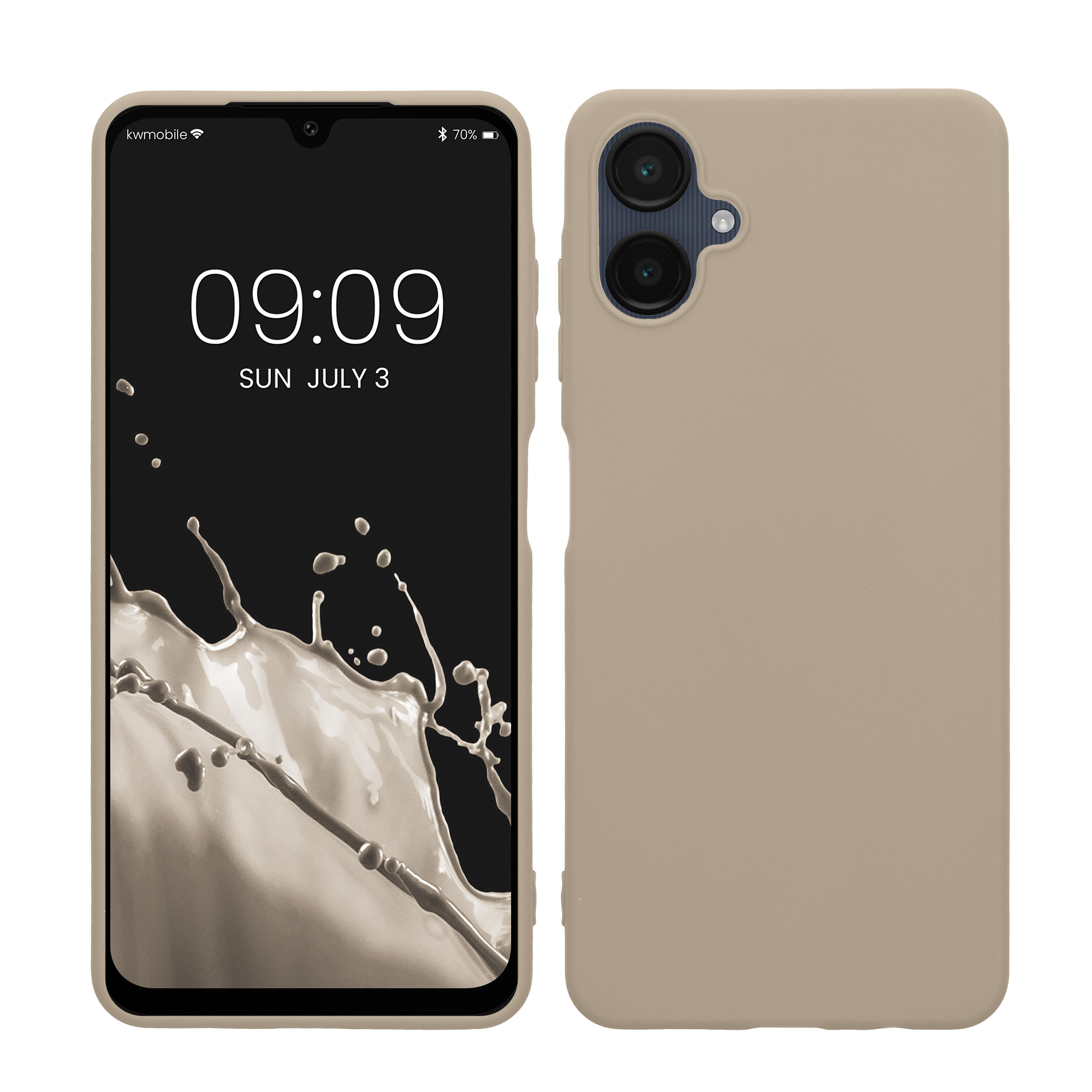 Kryt na mobil Samsung Galaxy A06 kwmobile TPU matně krémový