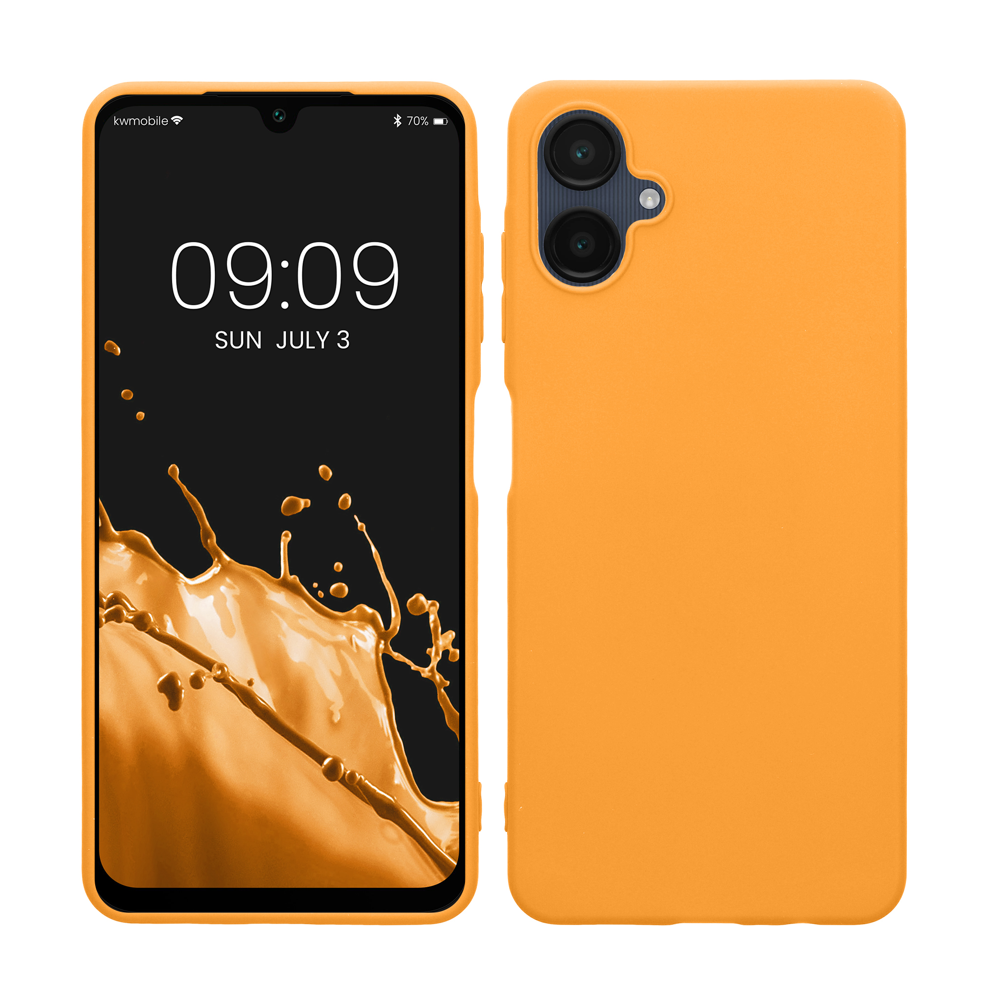Kryt na mobil Samsung Galaxy A06 kwmobile TPU ovocně oranžový