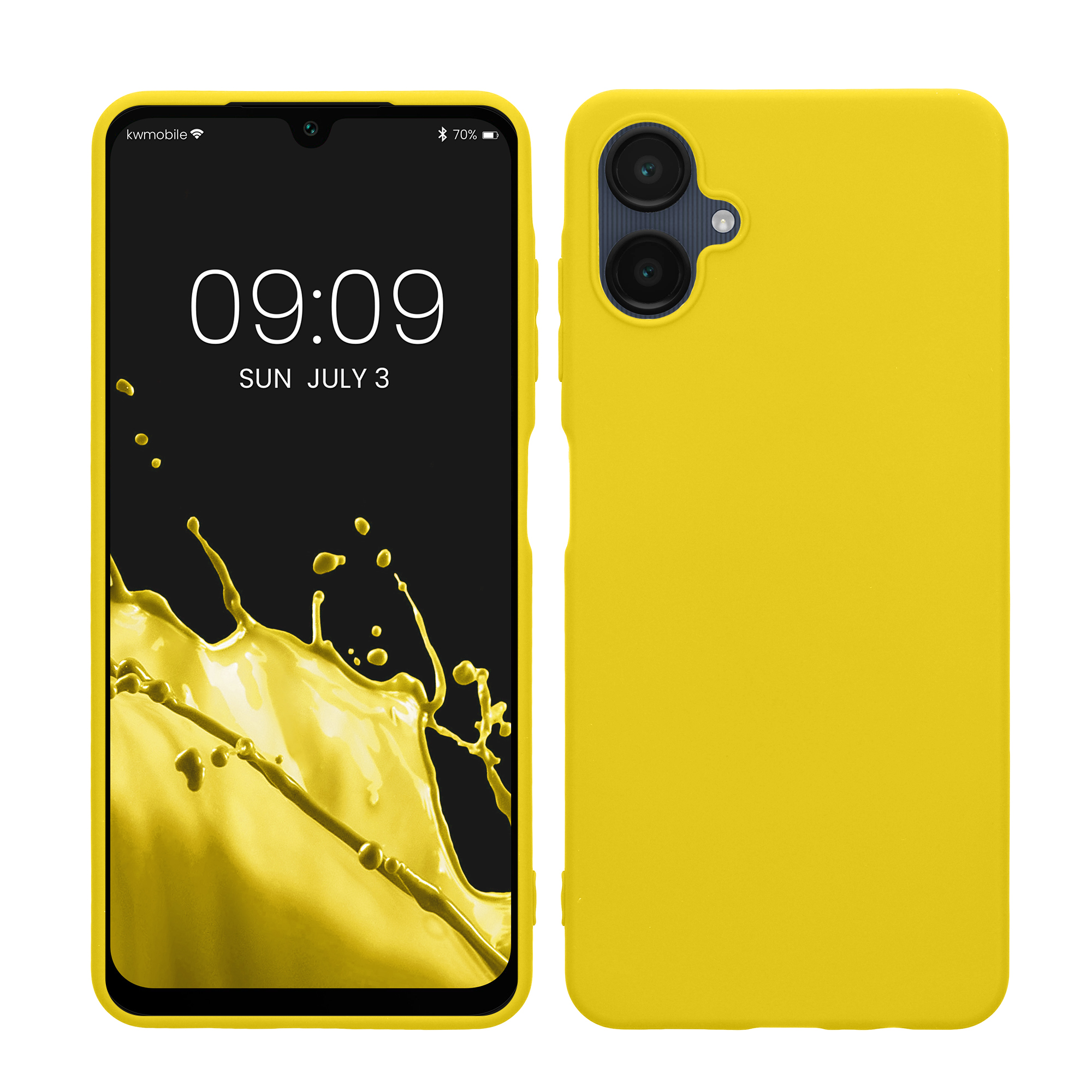 Kryt na mobil Samsung Galaxy A06 kwmobile TPU zářivě žlutý