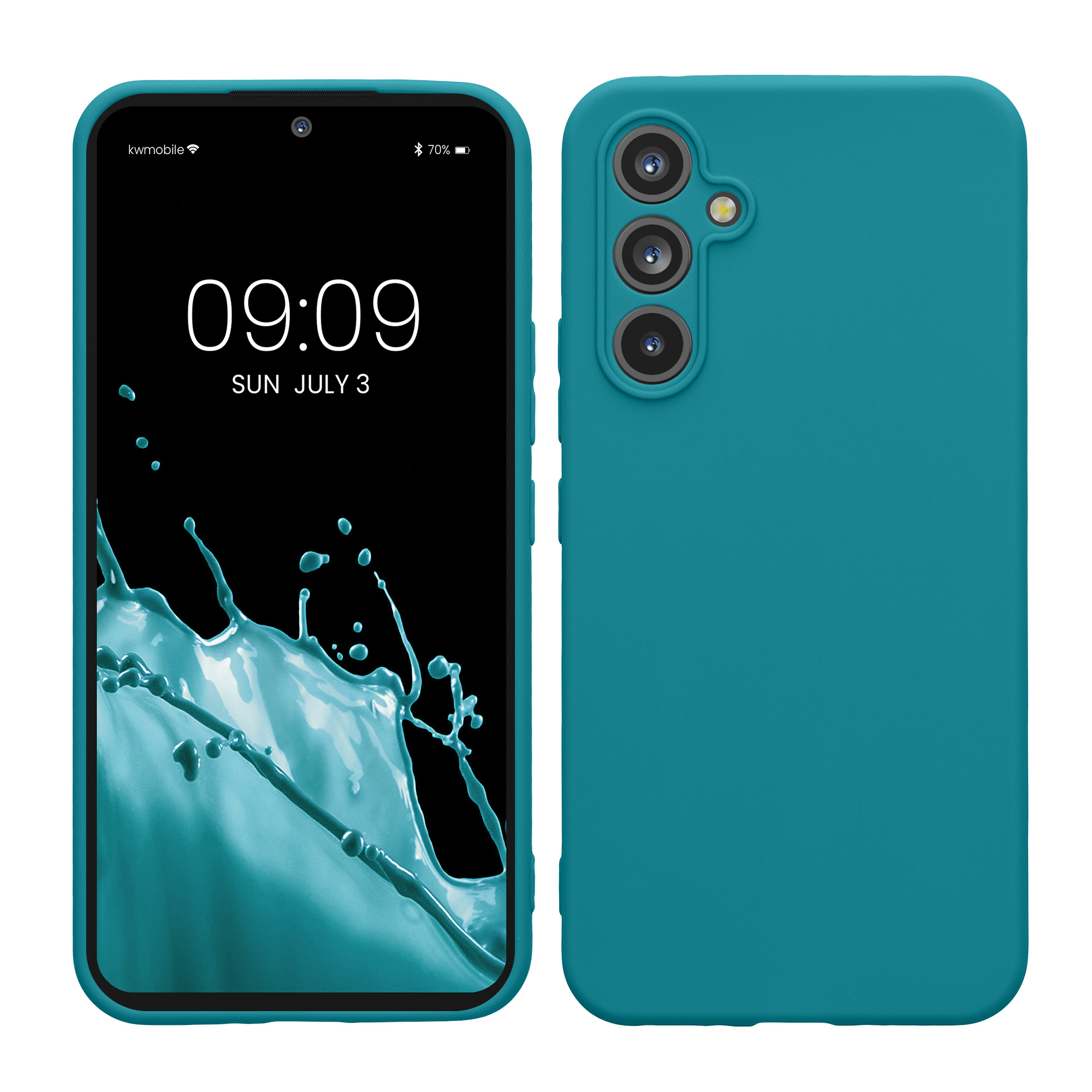 Kryt na mobil Samsung Galaxy A54 5G kwmobile slim matný TPU Matná petrolejová