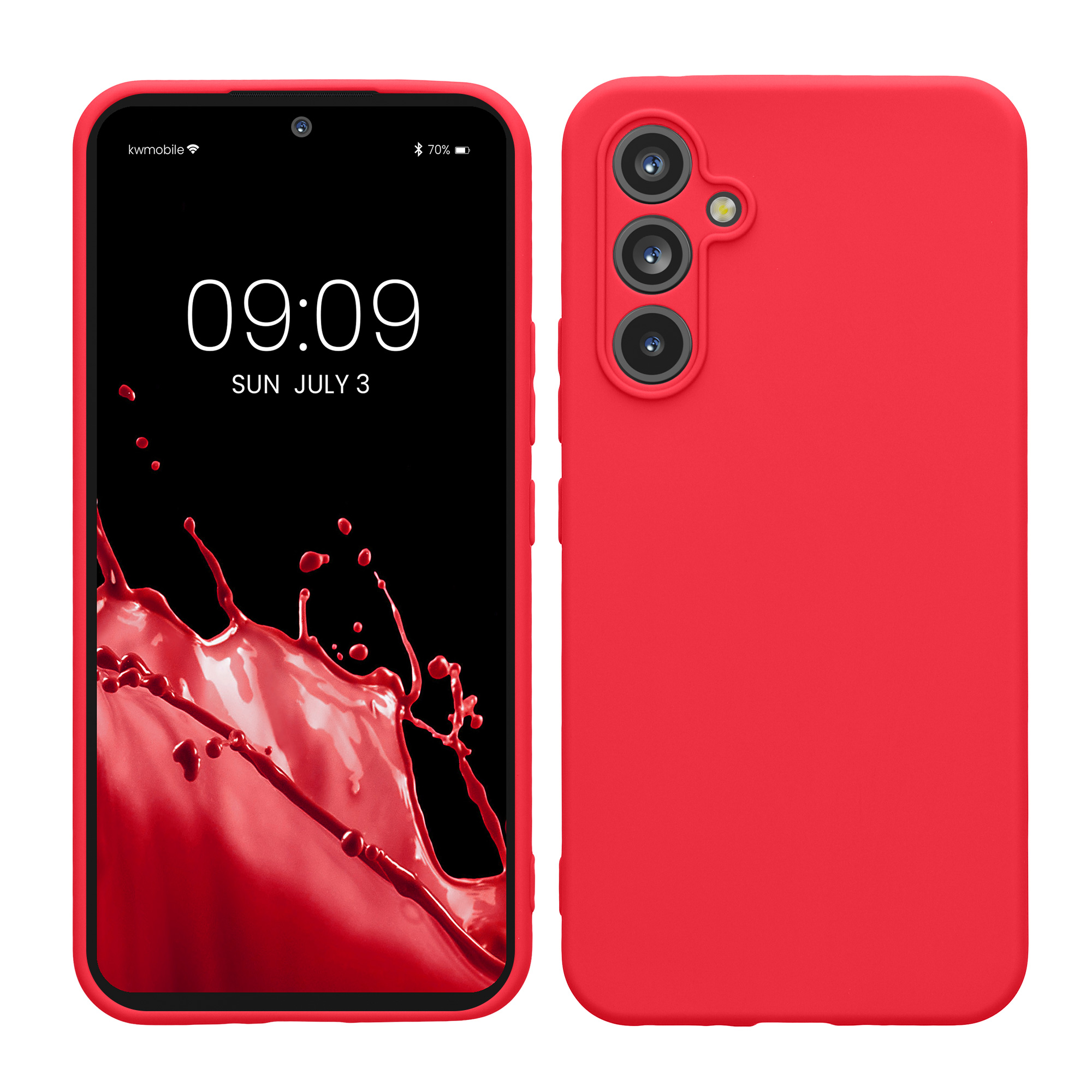 Kryt na mobil Samsung Galaxy A54 5G kwmobile slim matný TPU Neonová růžová