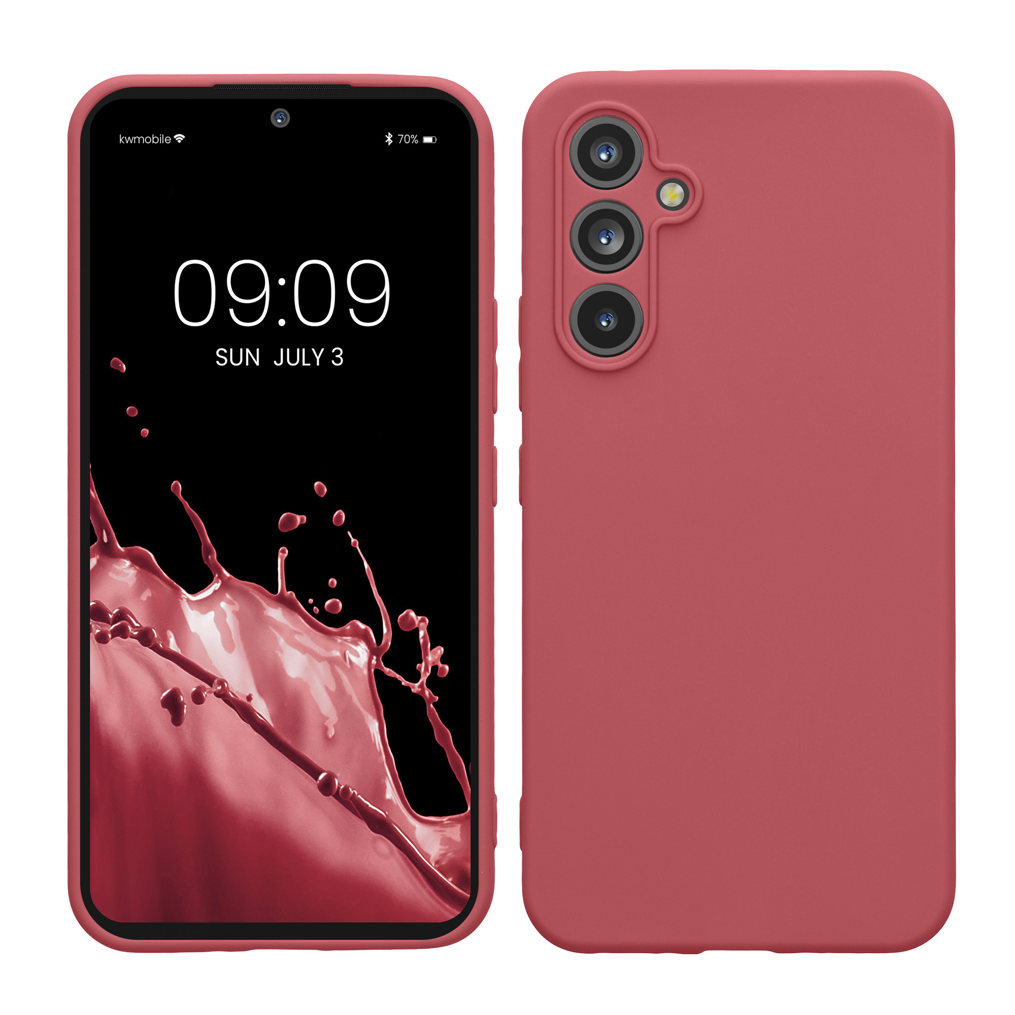 Kryt na mobil Samsung Galaxy A54 5G kwmobile slim matný TPU Tmavě růžová