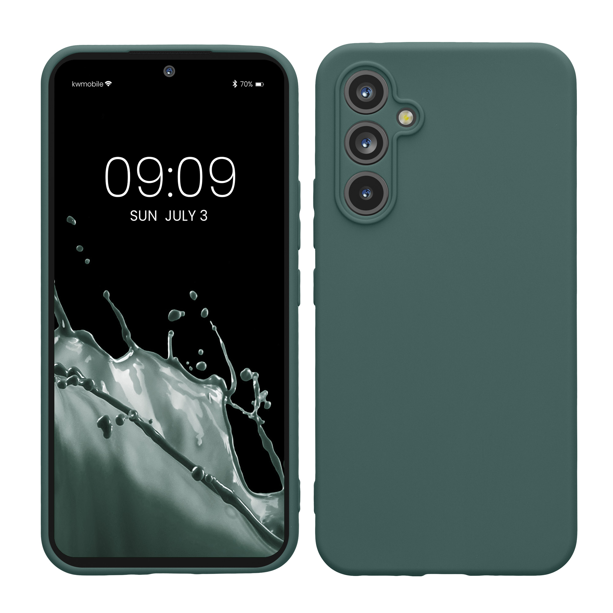 Kryt na mobil Samsung Galaxy A54 5G kwmobile slim matný TPU Modro-zelená