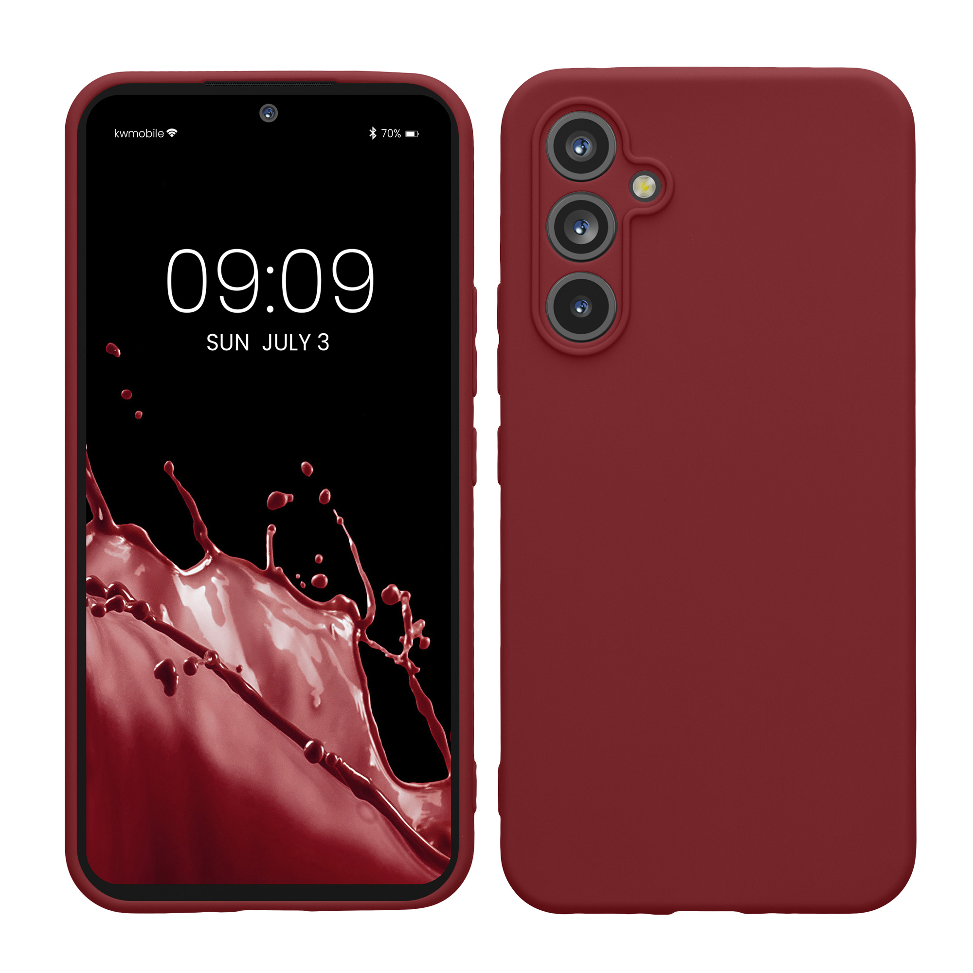 Kryt na mobil Samsung Galaxy A54 5G kwmobile slim matný TPU Bordeaux fialová