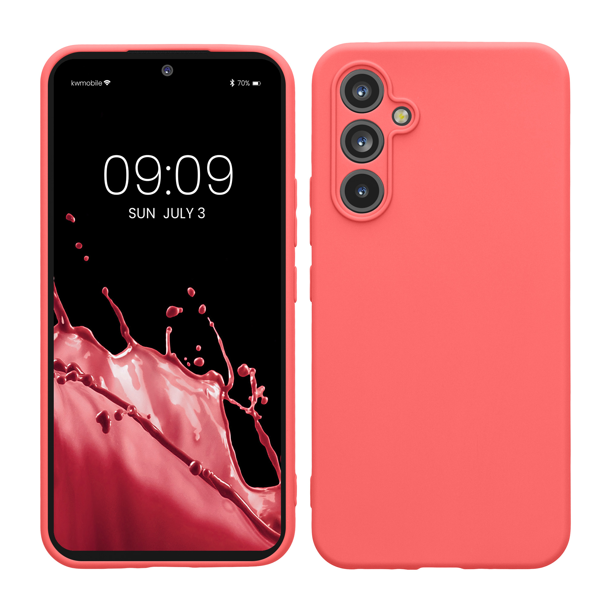Pouzdro pro Samsung Galaxy A54 5G kwmobile tenké TPU - neonově korálová