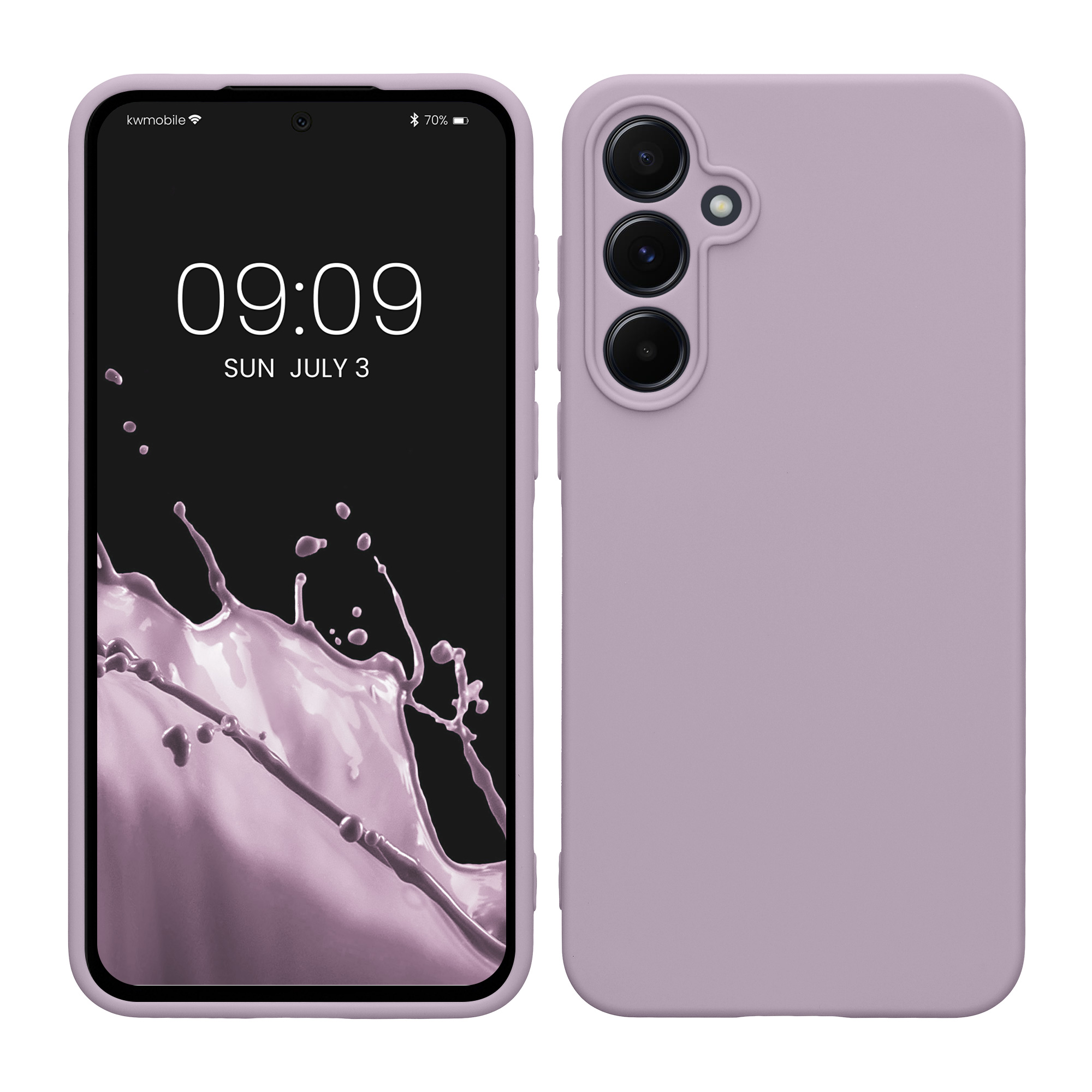 Kryt na mobil Samsung Galaxy A55 5G kwmobile slim matný TPU Levandulová