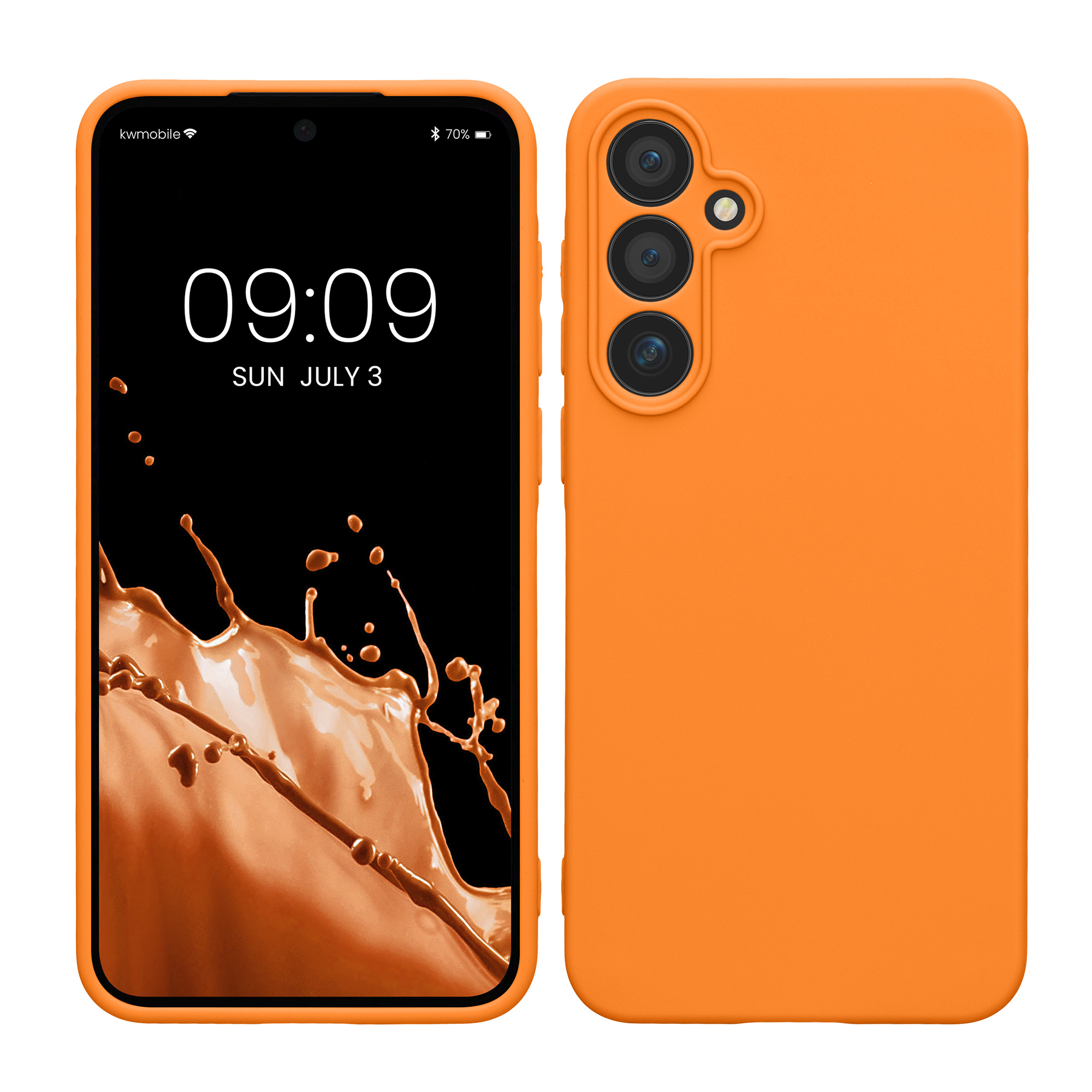 Pouzdro pro Samsung Galaxy A55 5G kwmobile tenké TPU - ovocná oranžová