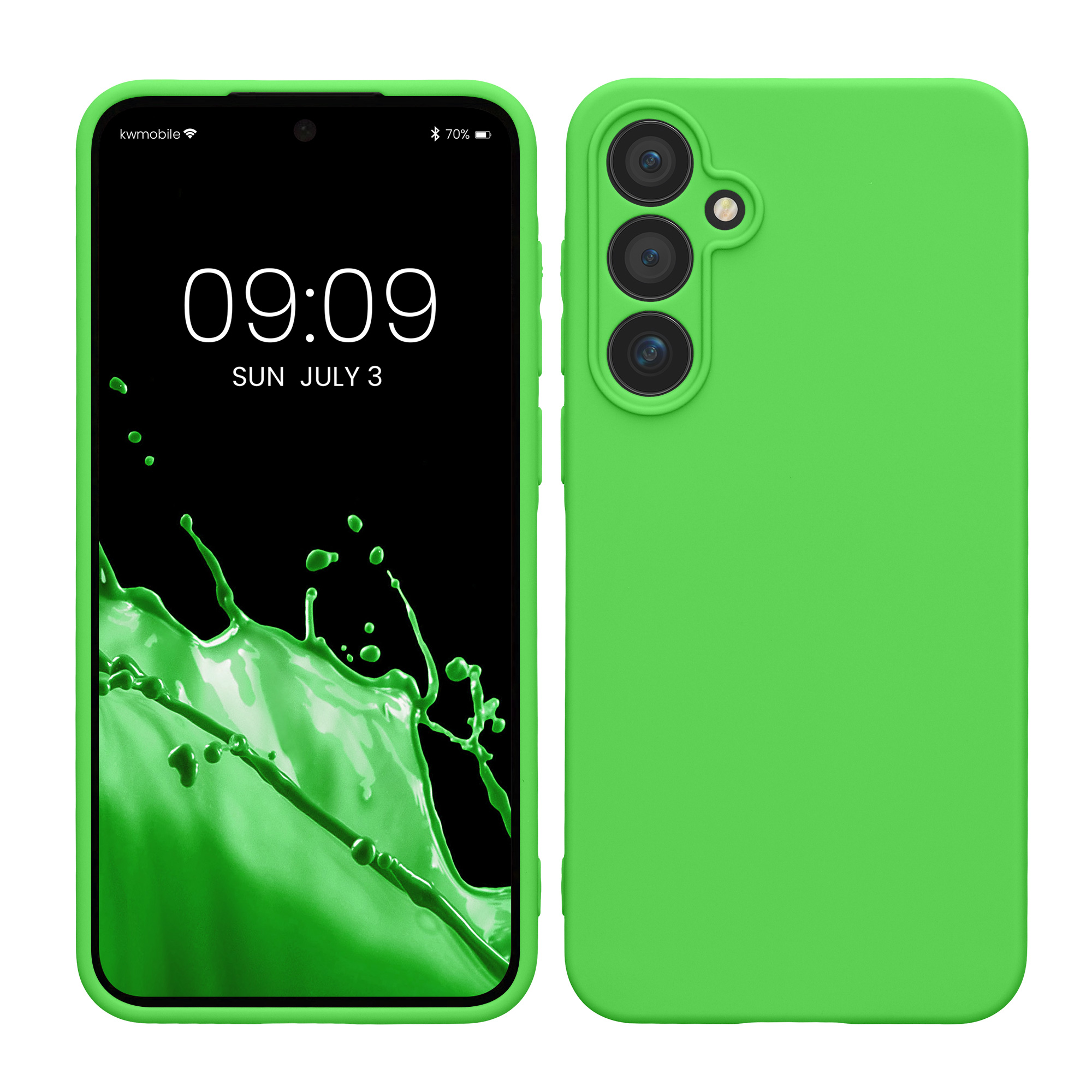 Pouzdro pro Samsung Galaxy A55 5G kwmobile tenké TPU - limetkově zelená