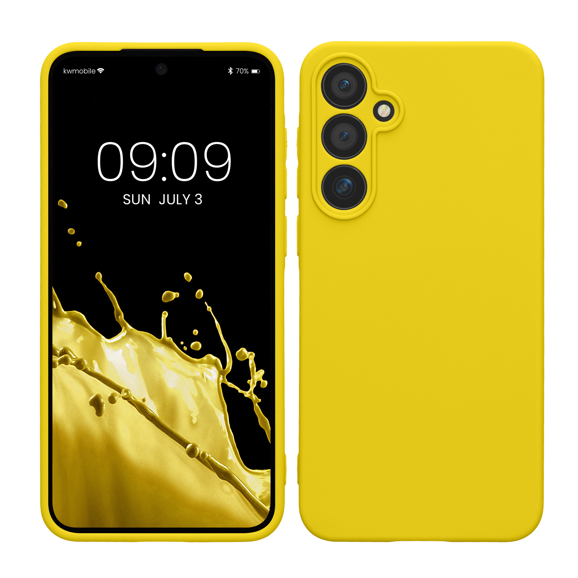Pouzdro pro Samsung Galaxy A55 5G kwmobile tenké TPU - zářivě žlutá