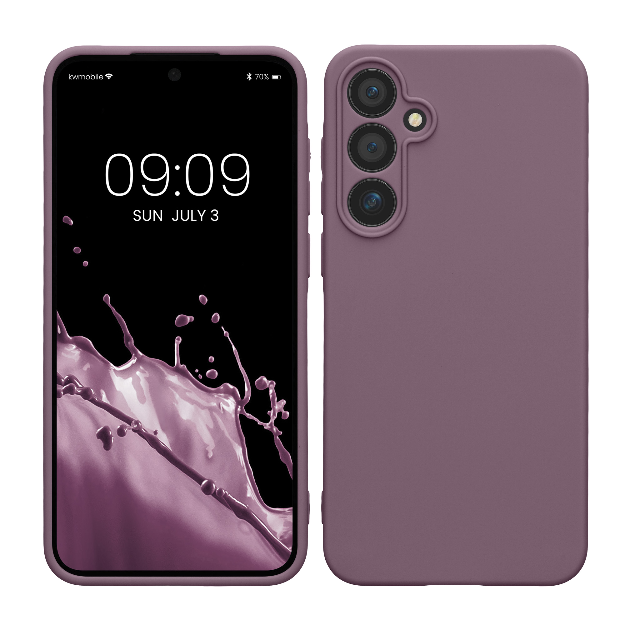 Kryt na mobil Samsung Galaxy A55 5G, tenký - kwmobile, světle fialová (Pale Iris)