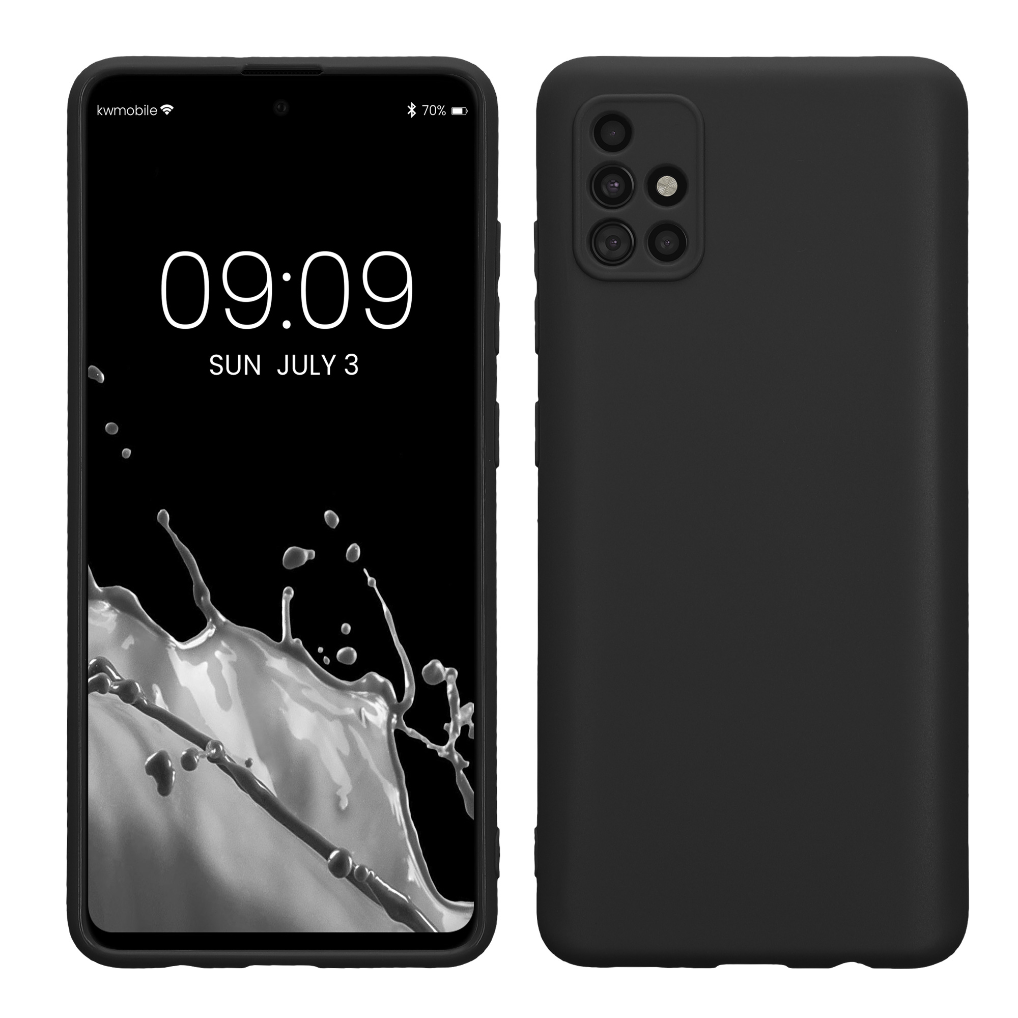 Kryt na mobil Samsung Galaxy A51 kwmobile slim matný TPU Černá