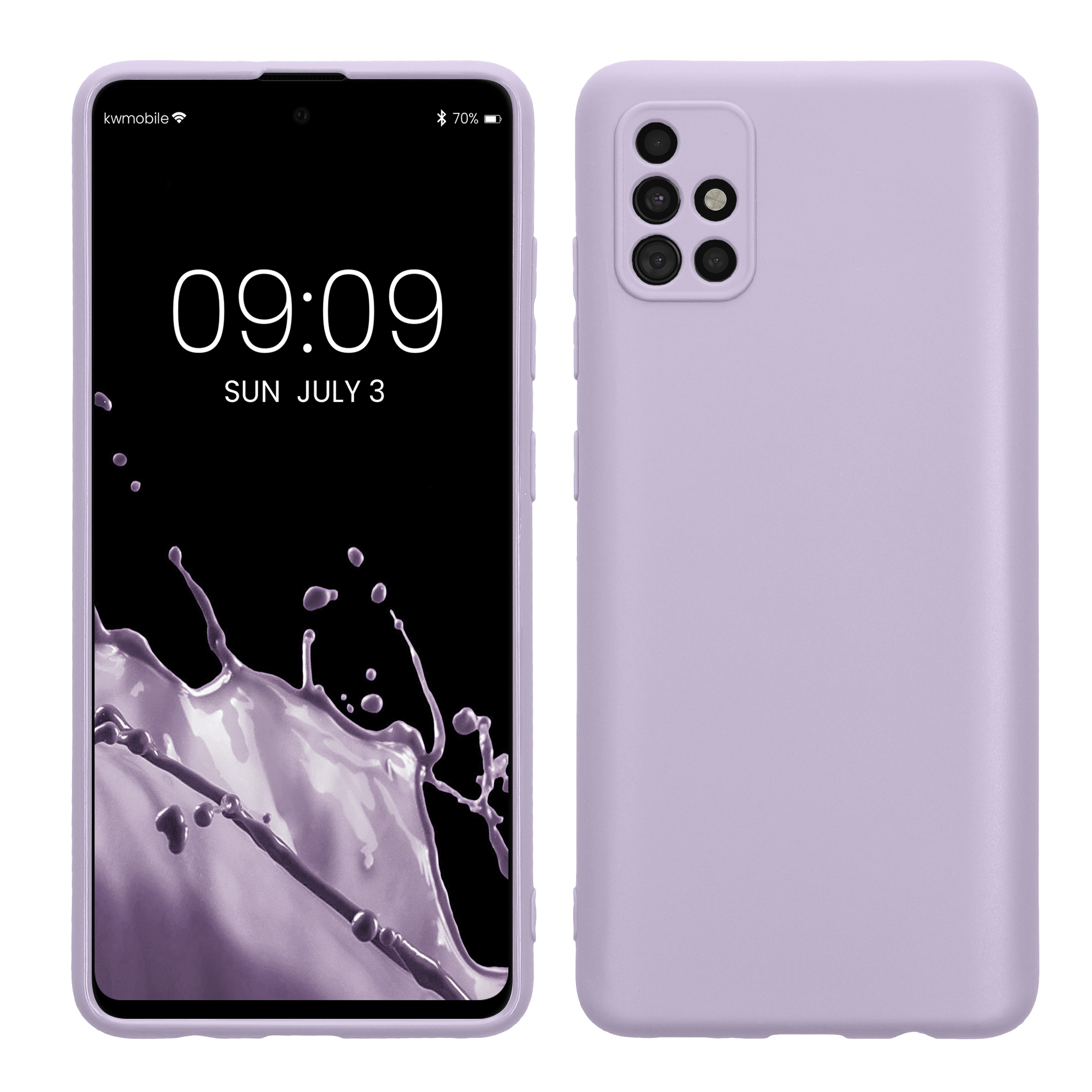 Kryt na mobil Samsung Galaxy A51 kwmobile slim matný TPU Levandulová