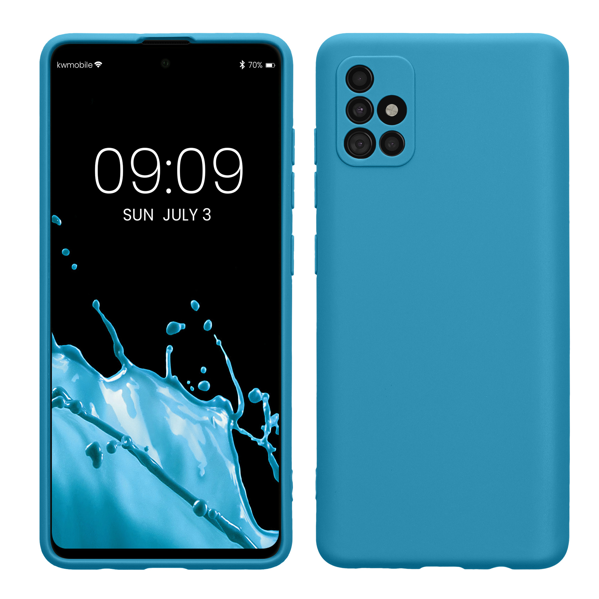 Pouzdro pro Samsung Galaxy A51 kwmobile tenké TPU - karibská modrá