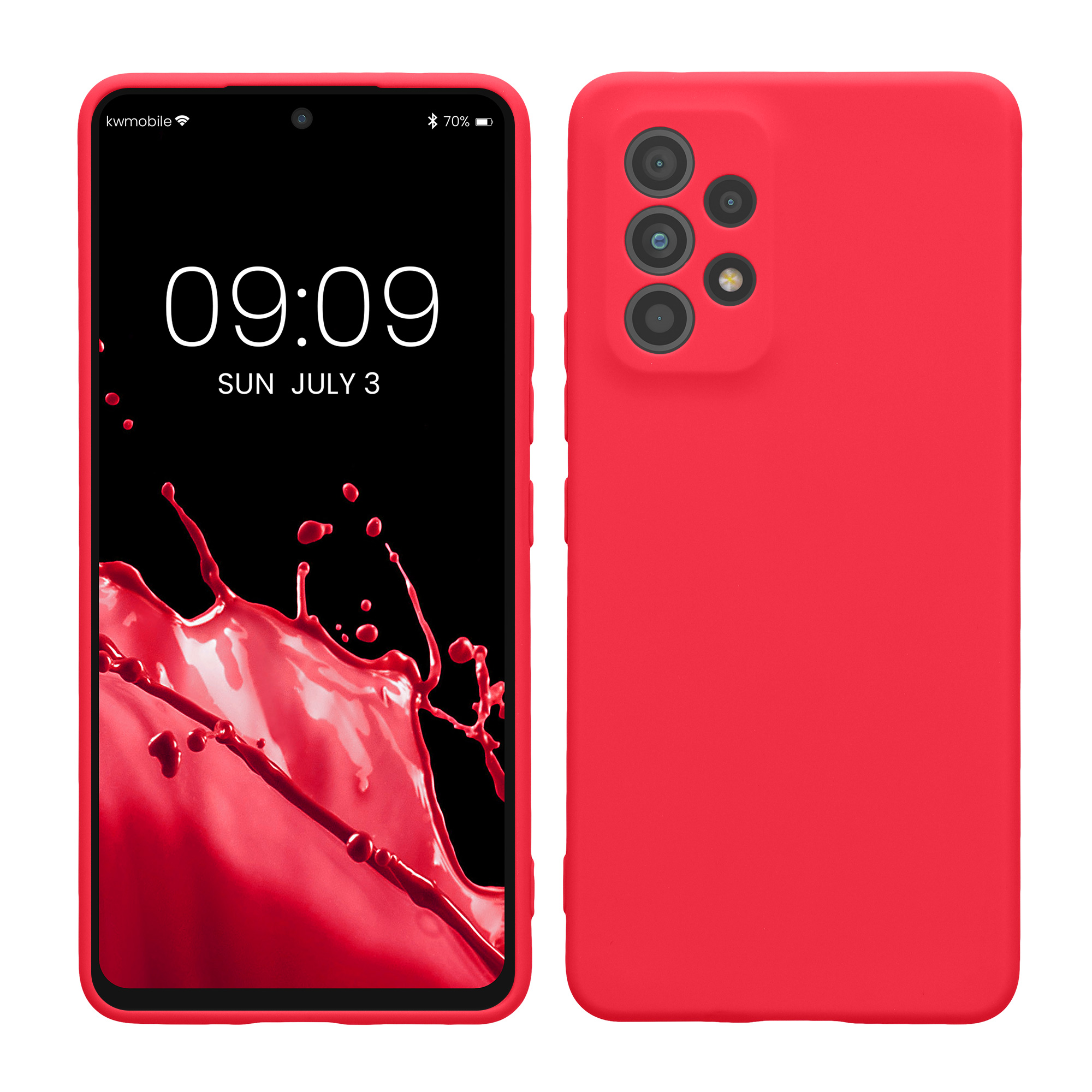 Kryt na mobil Samsung Galaxy A53 5G kwmobile slim matný TPU Neonová růžová
