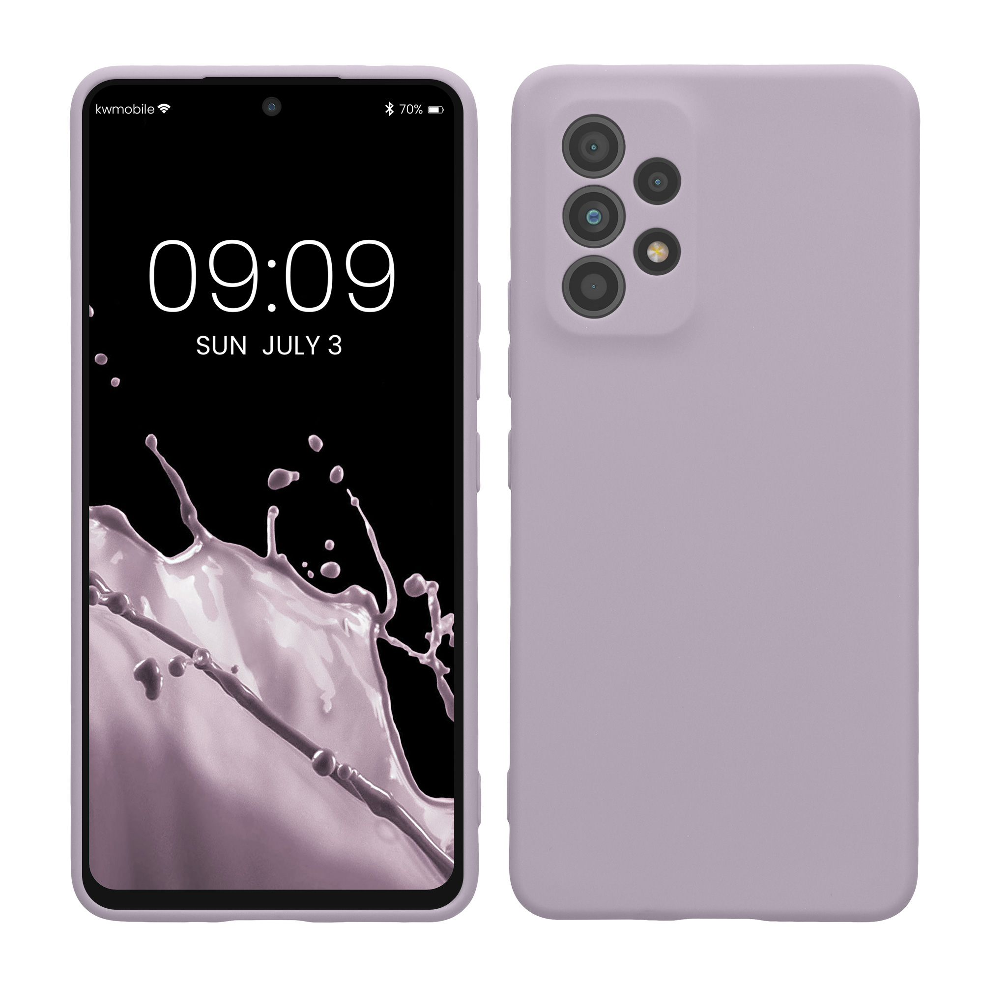 Kryt na mobil Samsung Galaxy A53 5G kwmobile slim matný TPU Levandulová