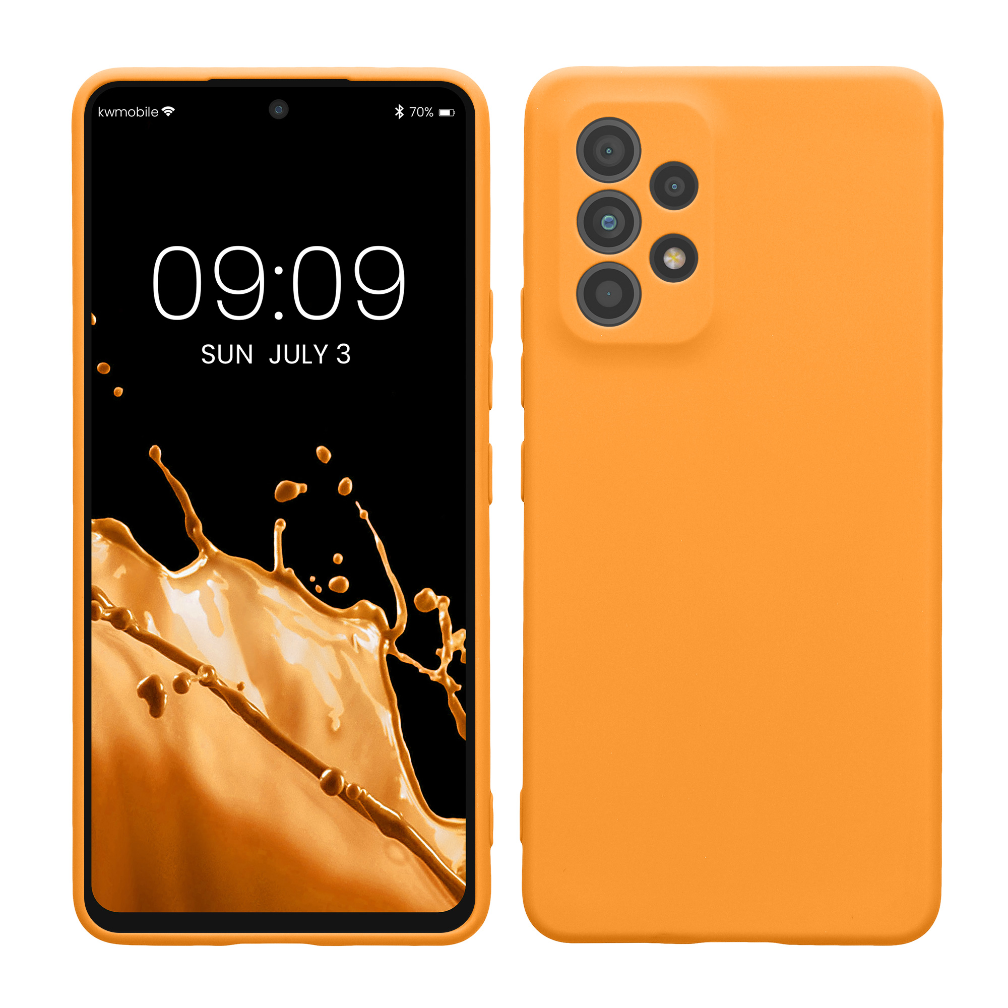 Kryt na mobil Samsung Galaxy A53 5G kwmobile slim matný TPU Ovocná oranžová