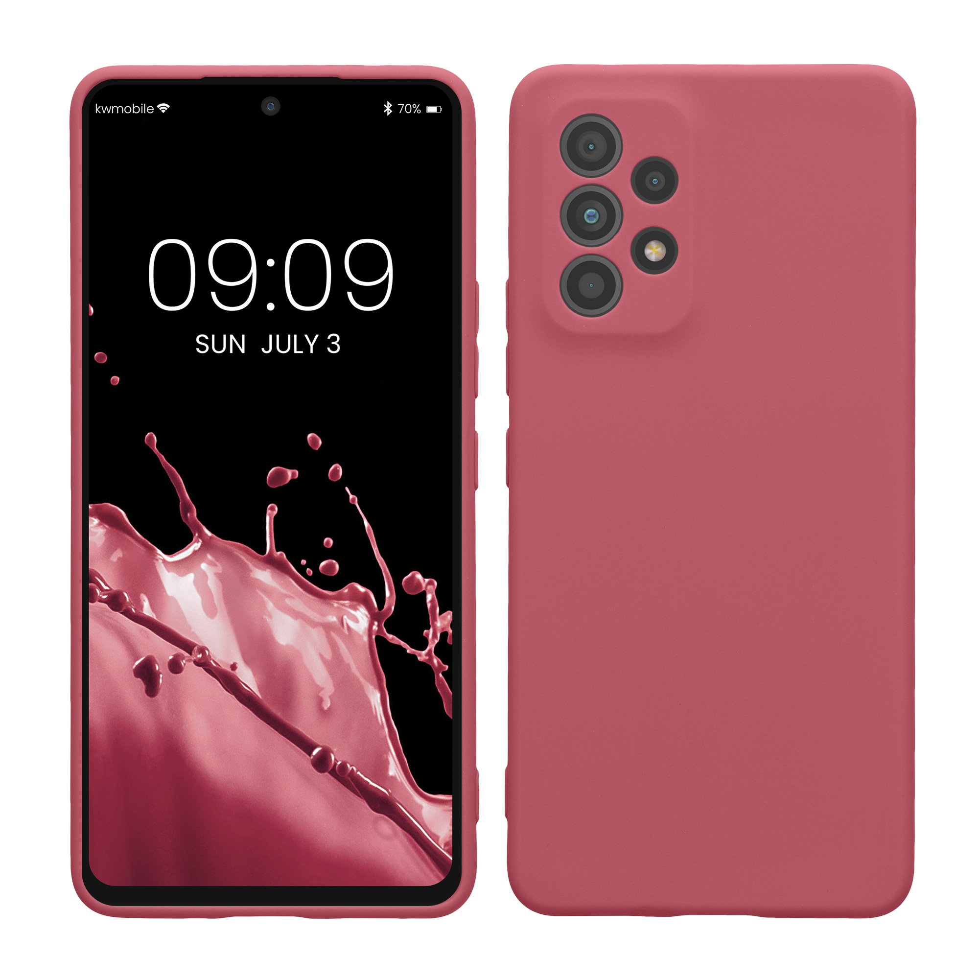 Kryt na mobil Samsung Galaxy A53 5G kwmobile slim matný TPU Tmavě růžová