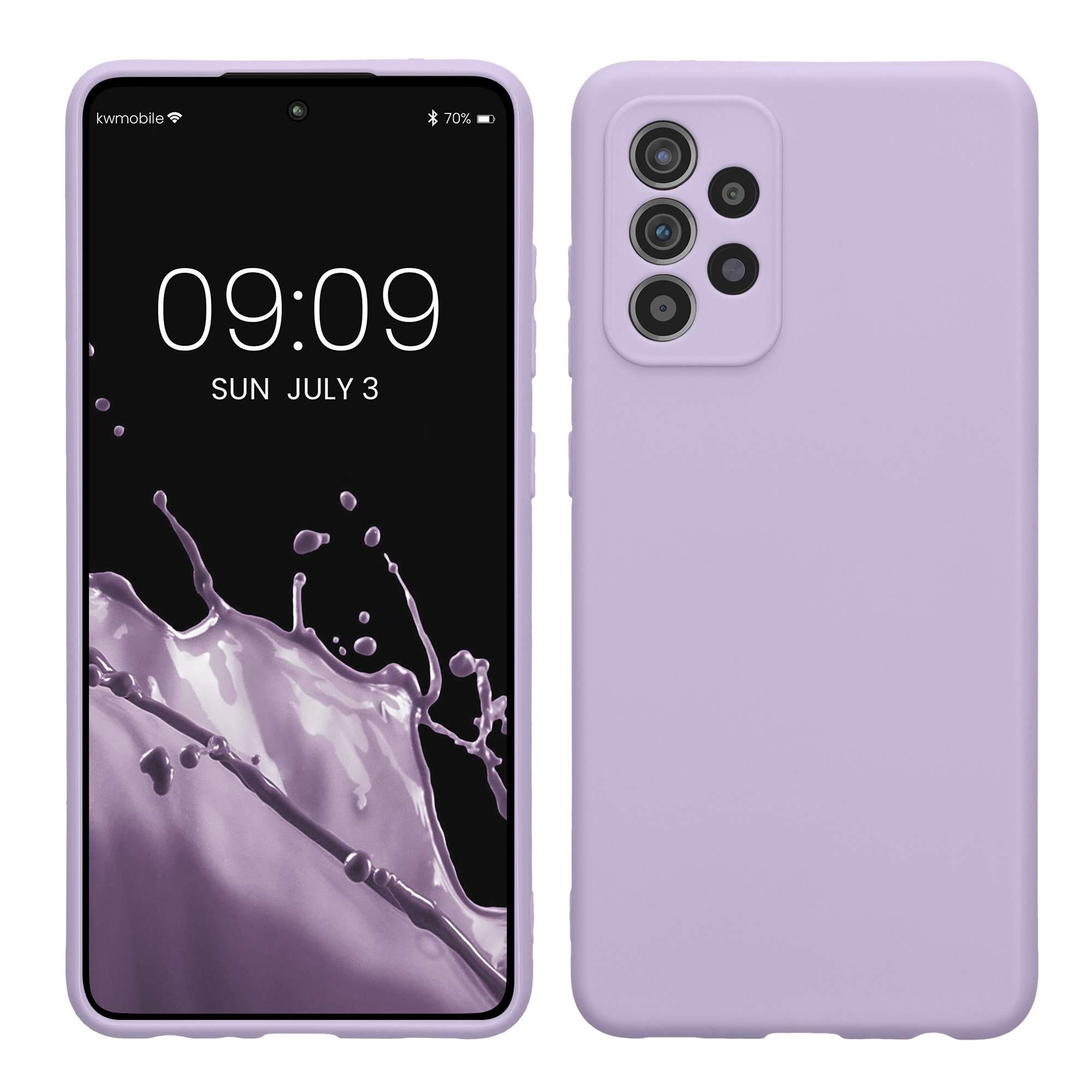 Kryt na mobil Samsung Galaxy A52 / A52 5G / A52s 5G kwmobile slim matný TPU Levandulová