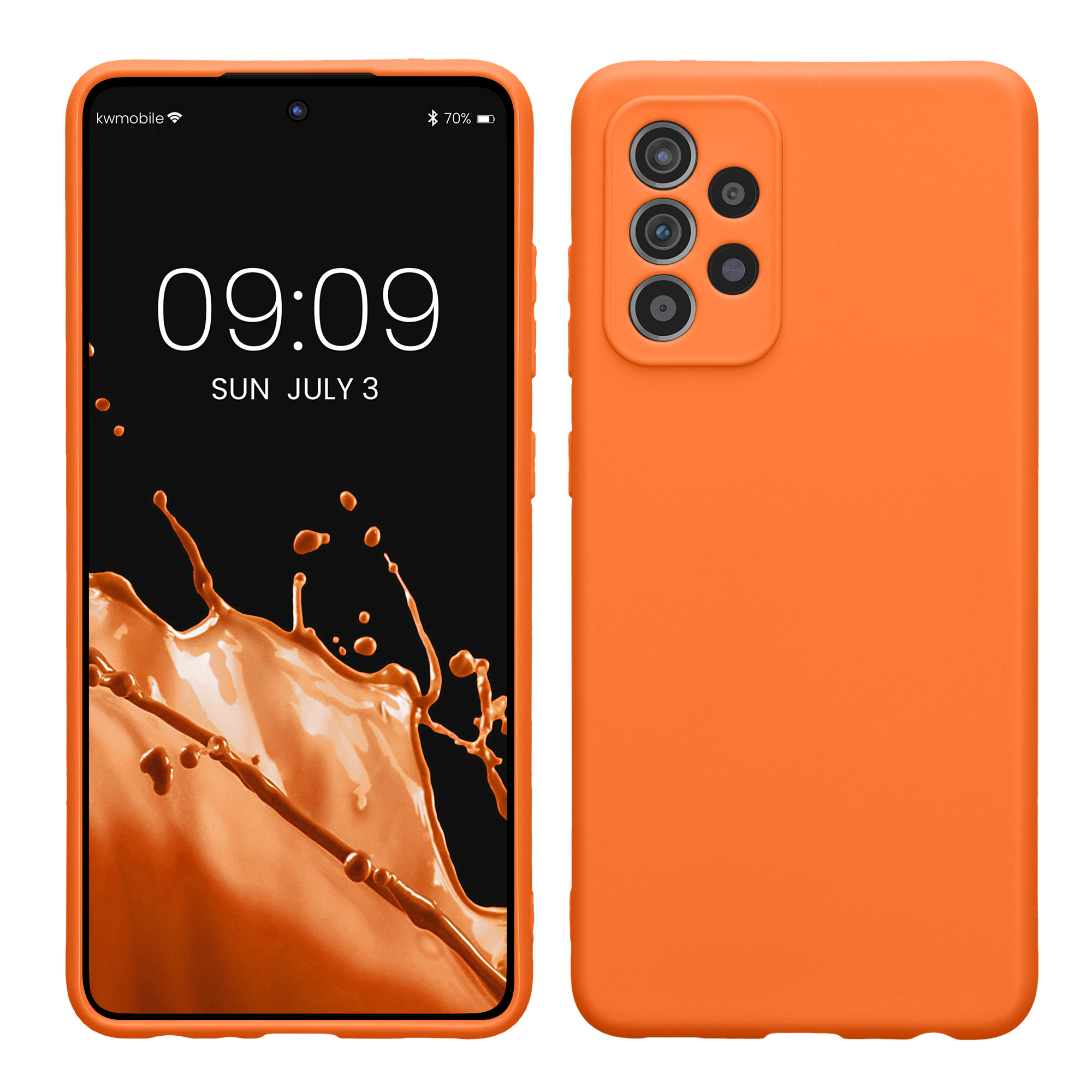 Pouzdro pro Samsung Galaxy A52 / A52 5G / A52s 5G kwmobile tenké TPU - ovocná oranžová