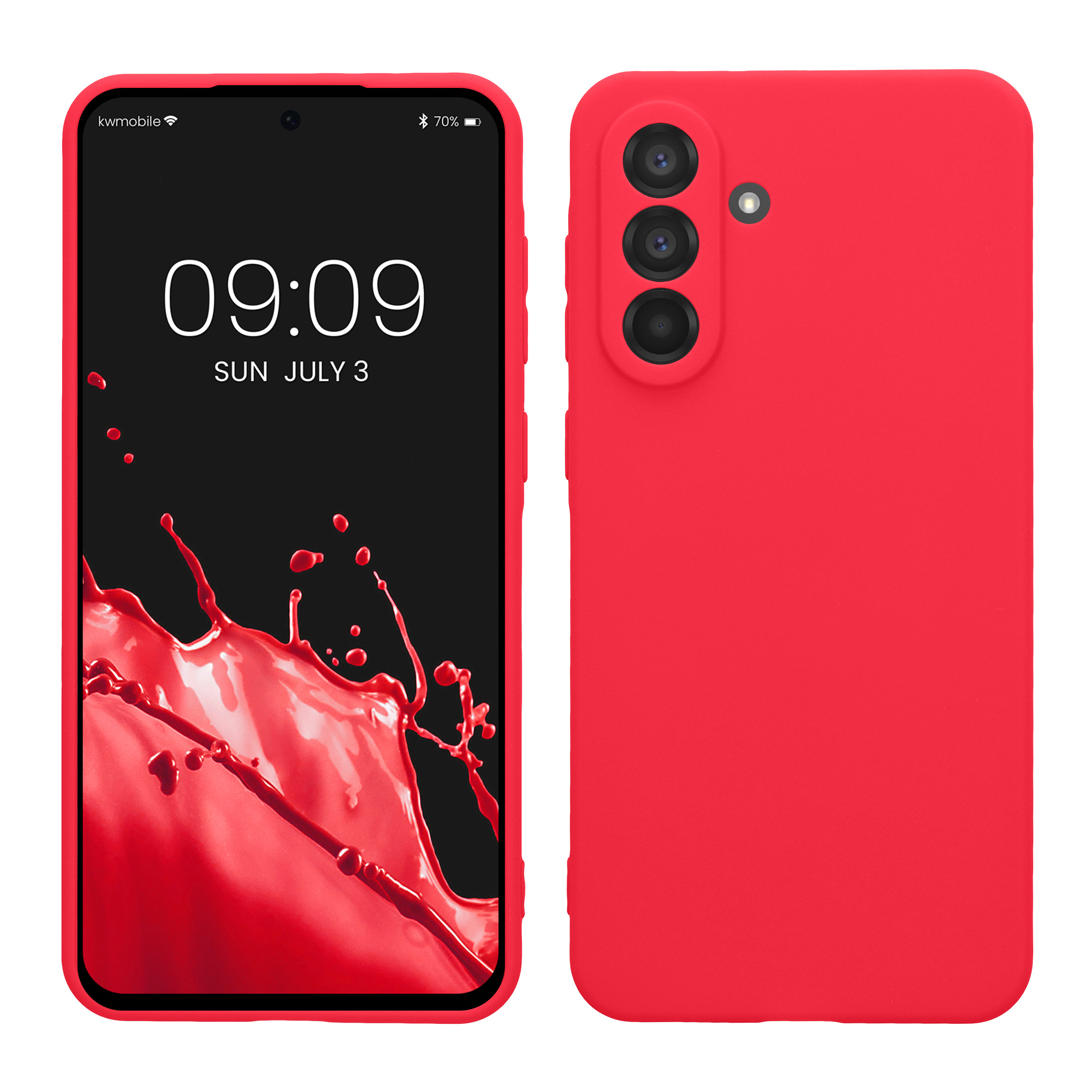 Kryt na mobil Samsung Galaxy A56 5G kwmobile slim matný TPU Neonová růžová