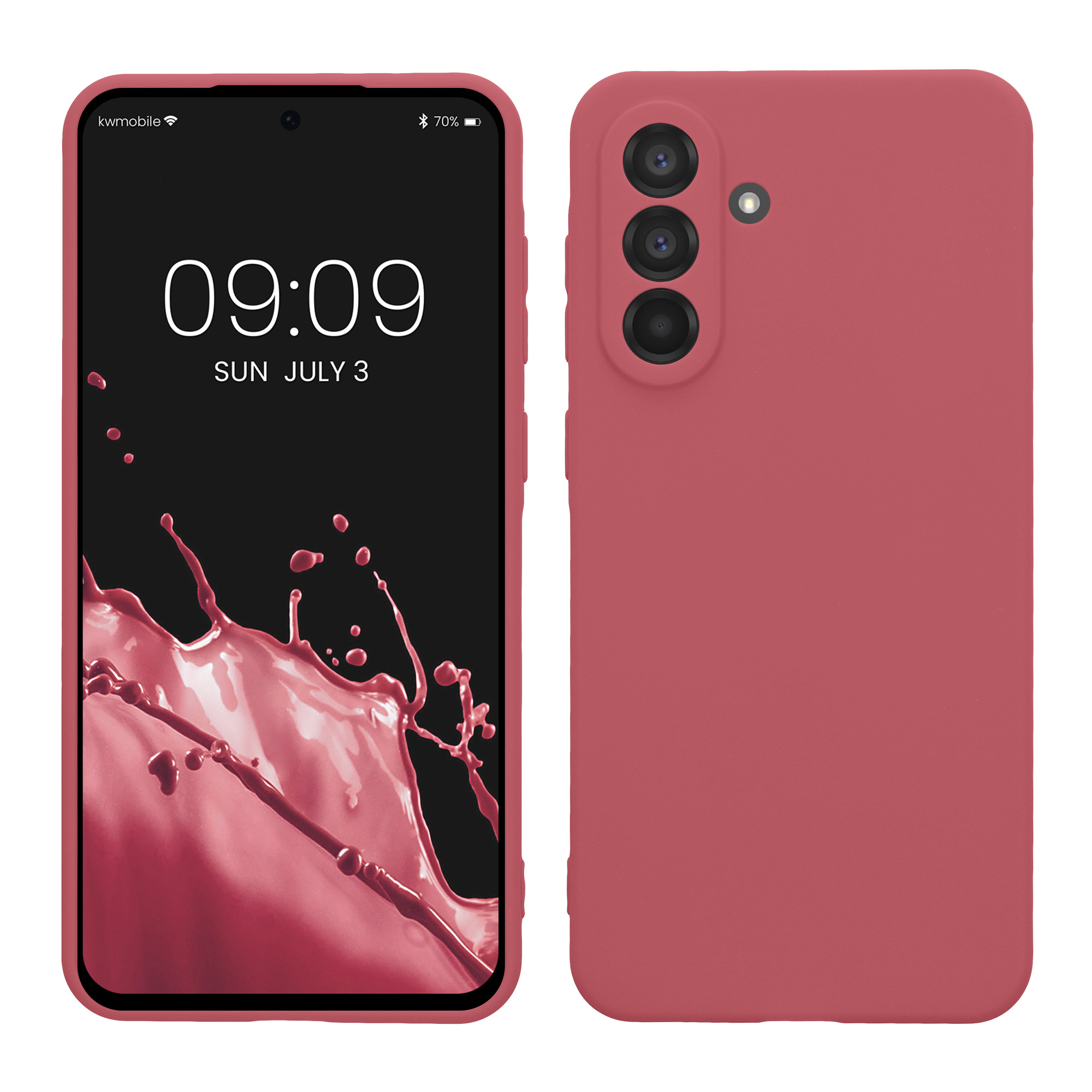 Kryt na mobil Samsung Galaxy A56 5G kwmobile slim matný TPU Tmavě růžová